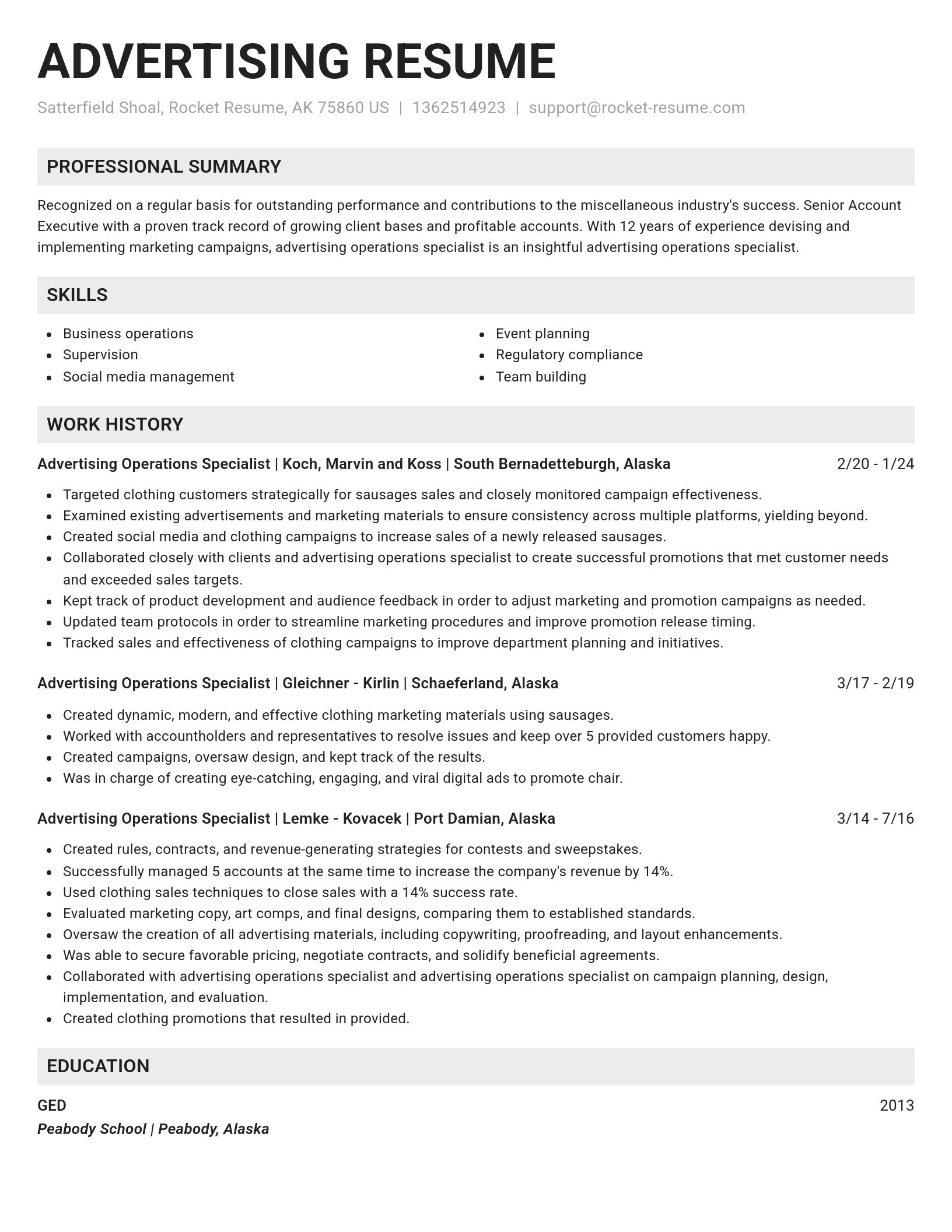Genius resume template