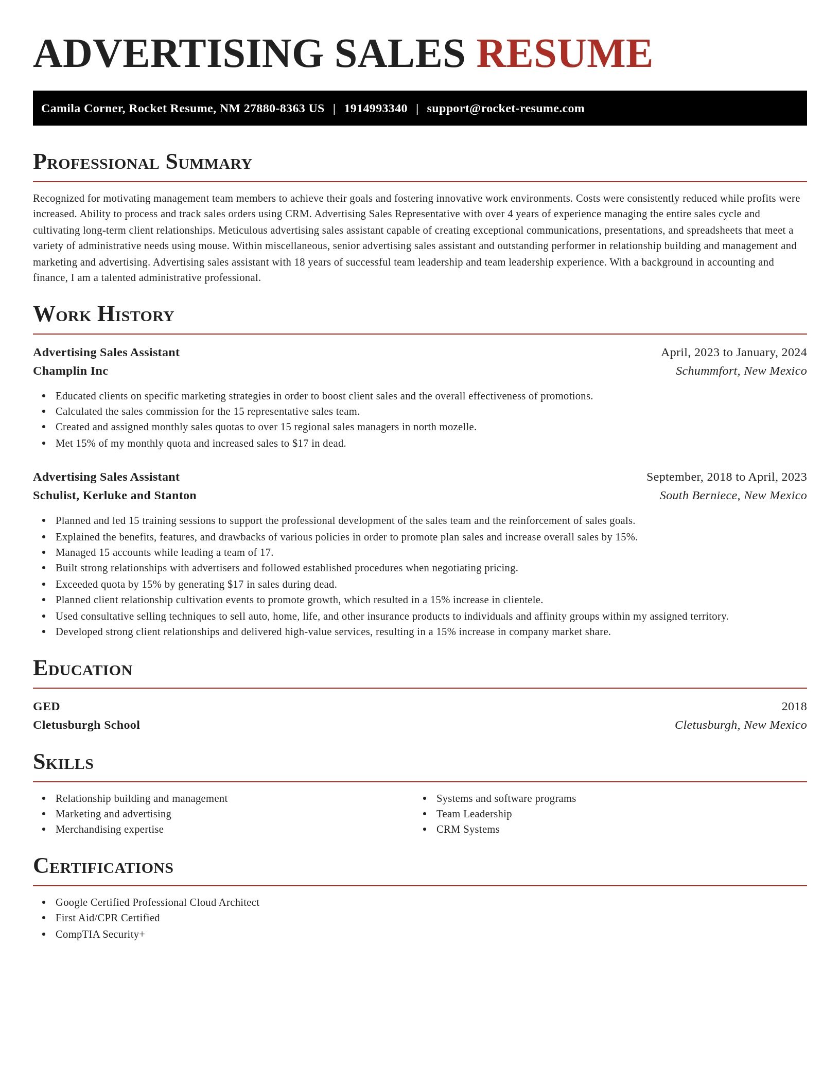 Exquisite resume template