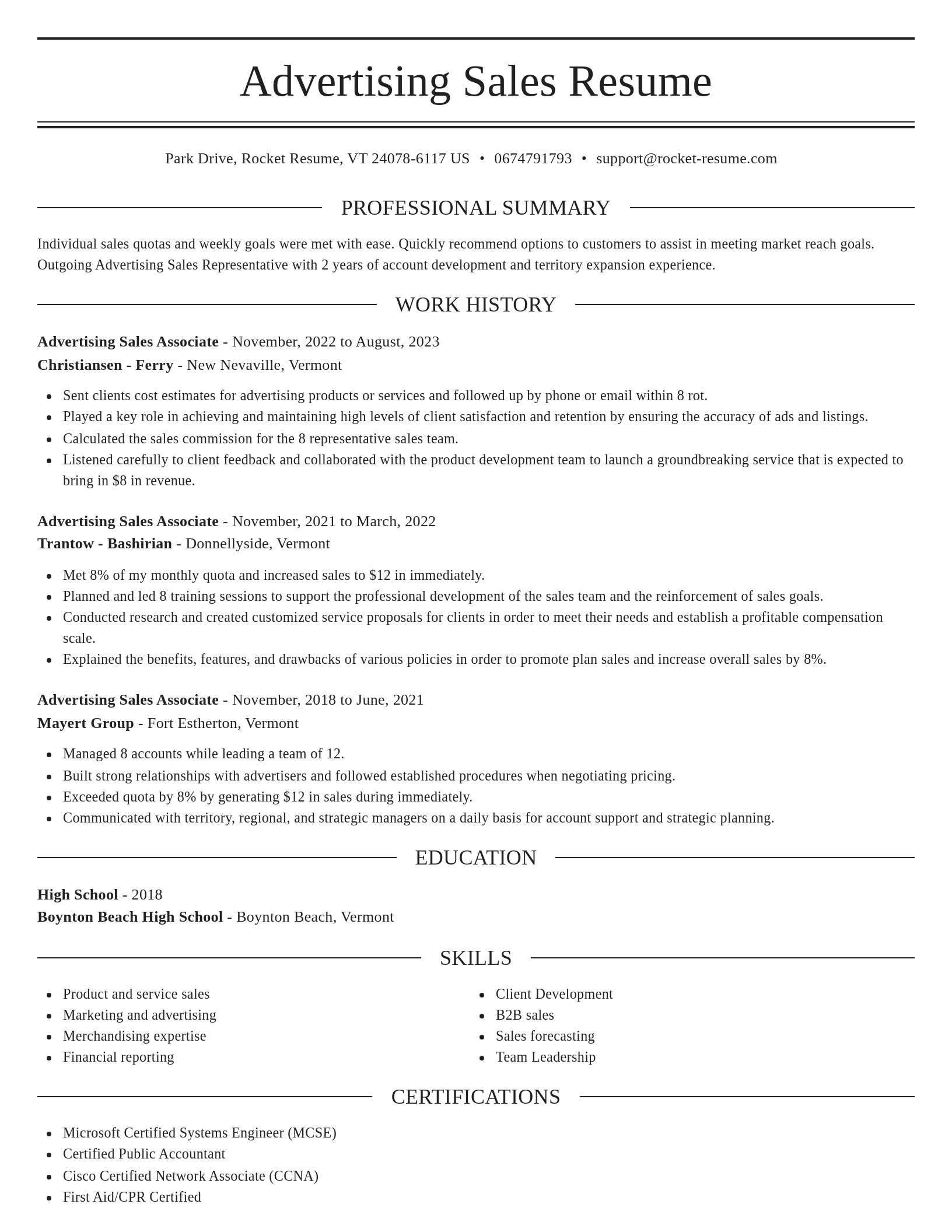 Elegant resume template