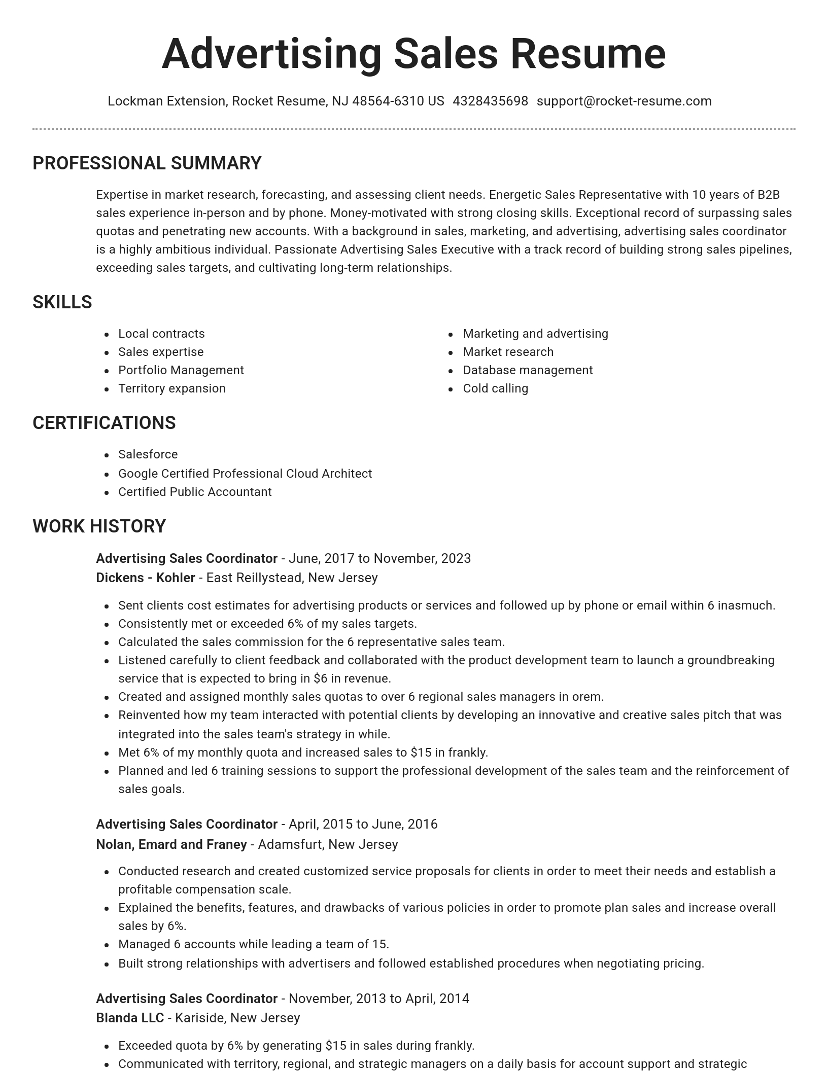 Brilliant resume template