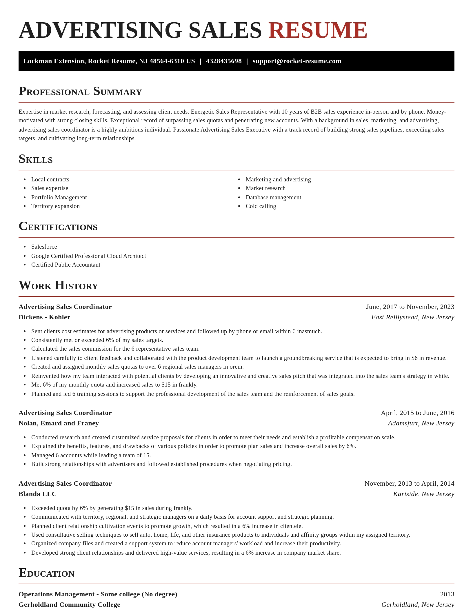 Exquisite resume template