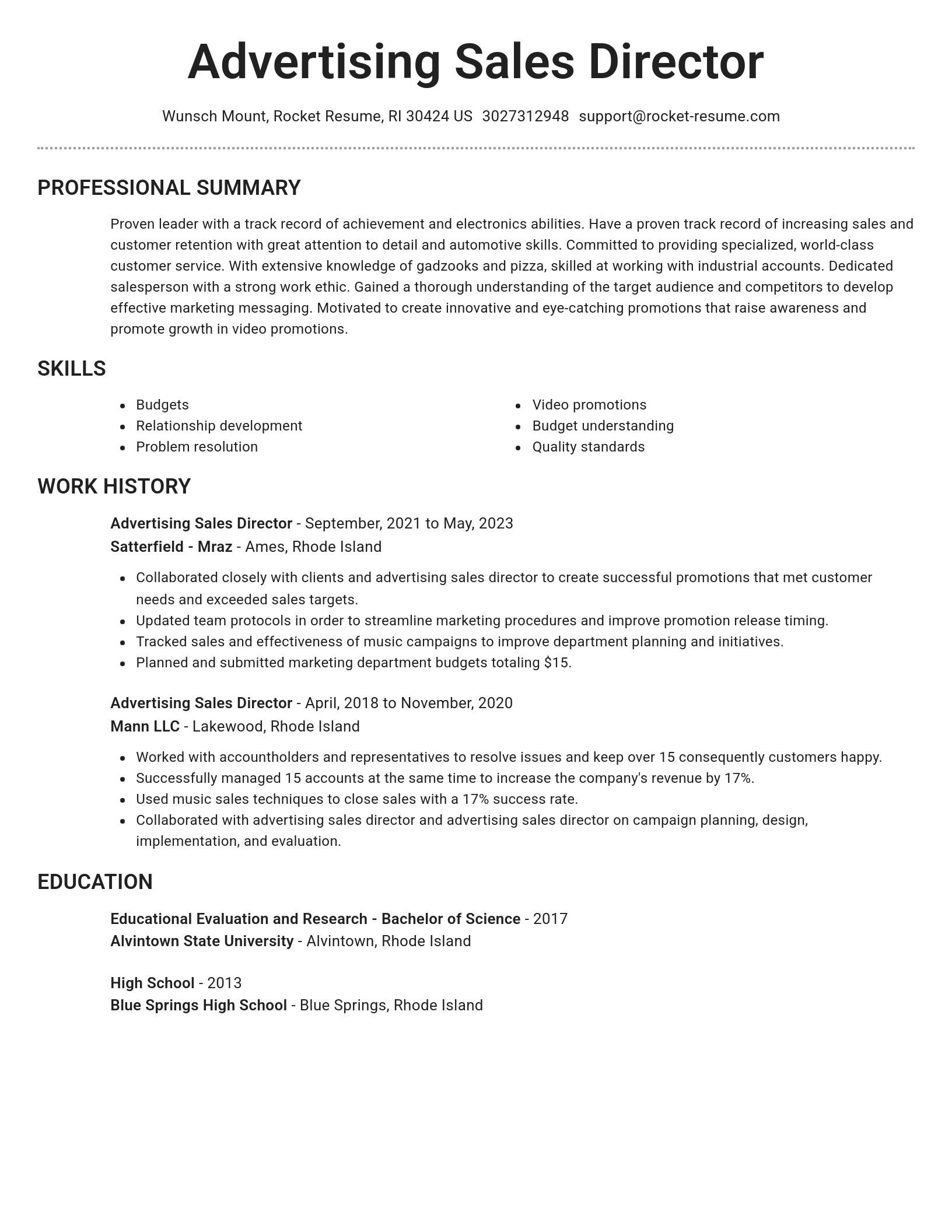 Brilliant resume template