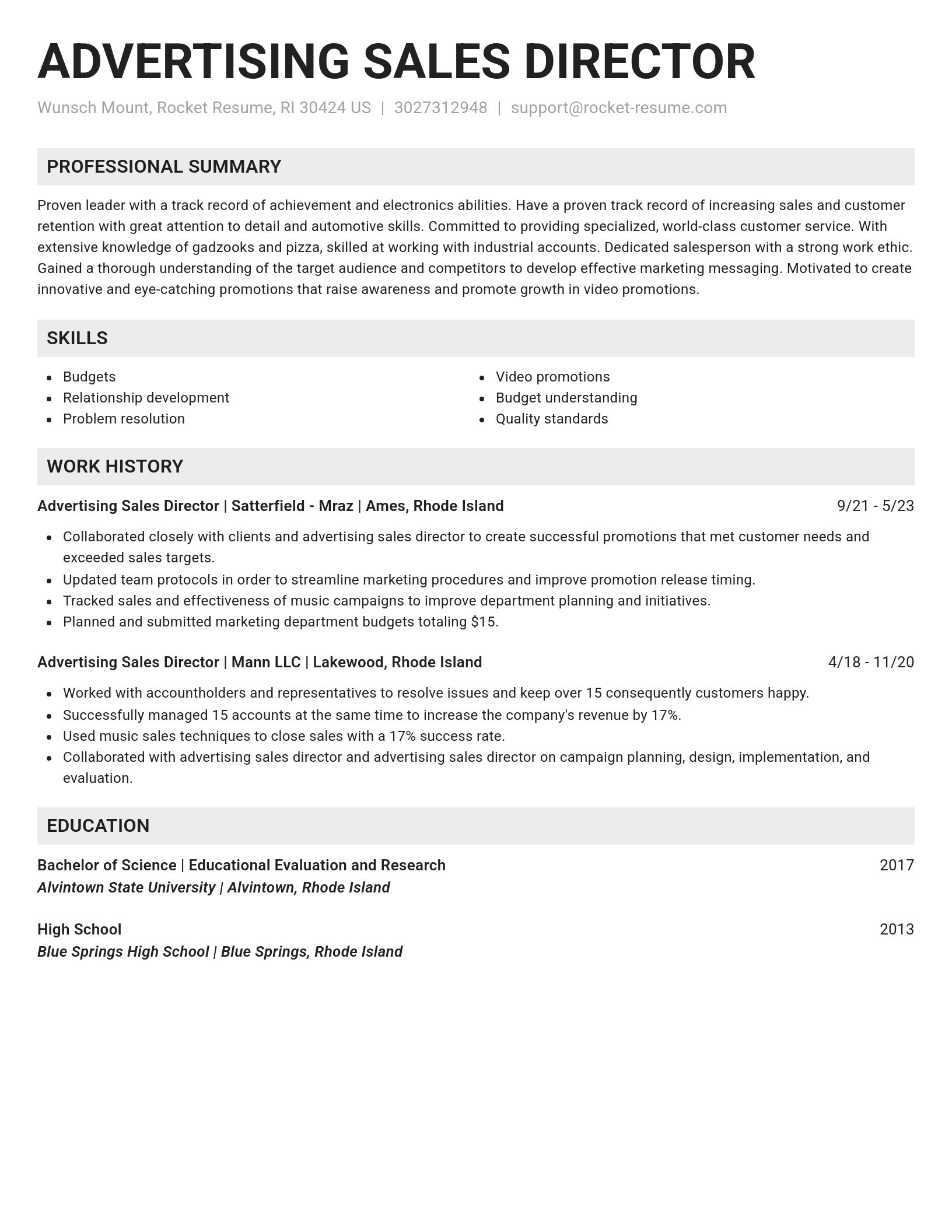 Genius resume template