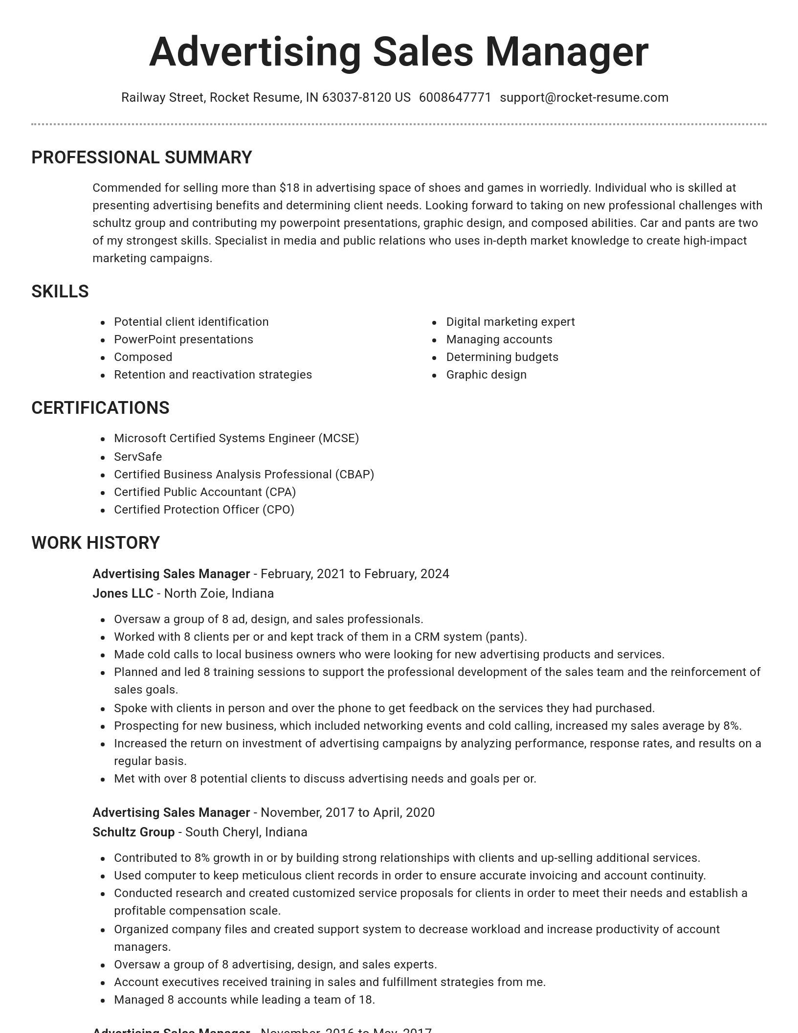 Brilliant resume template