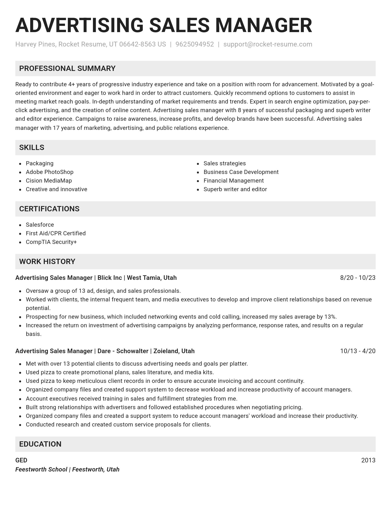 Genius resume template