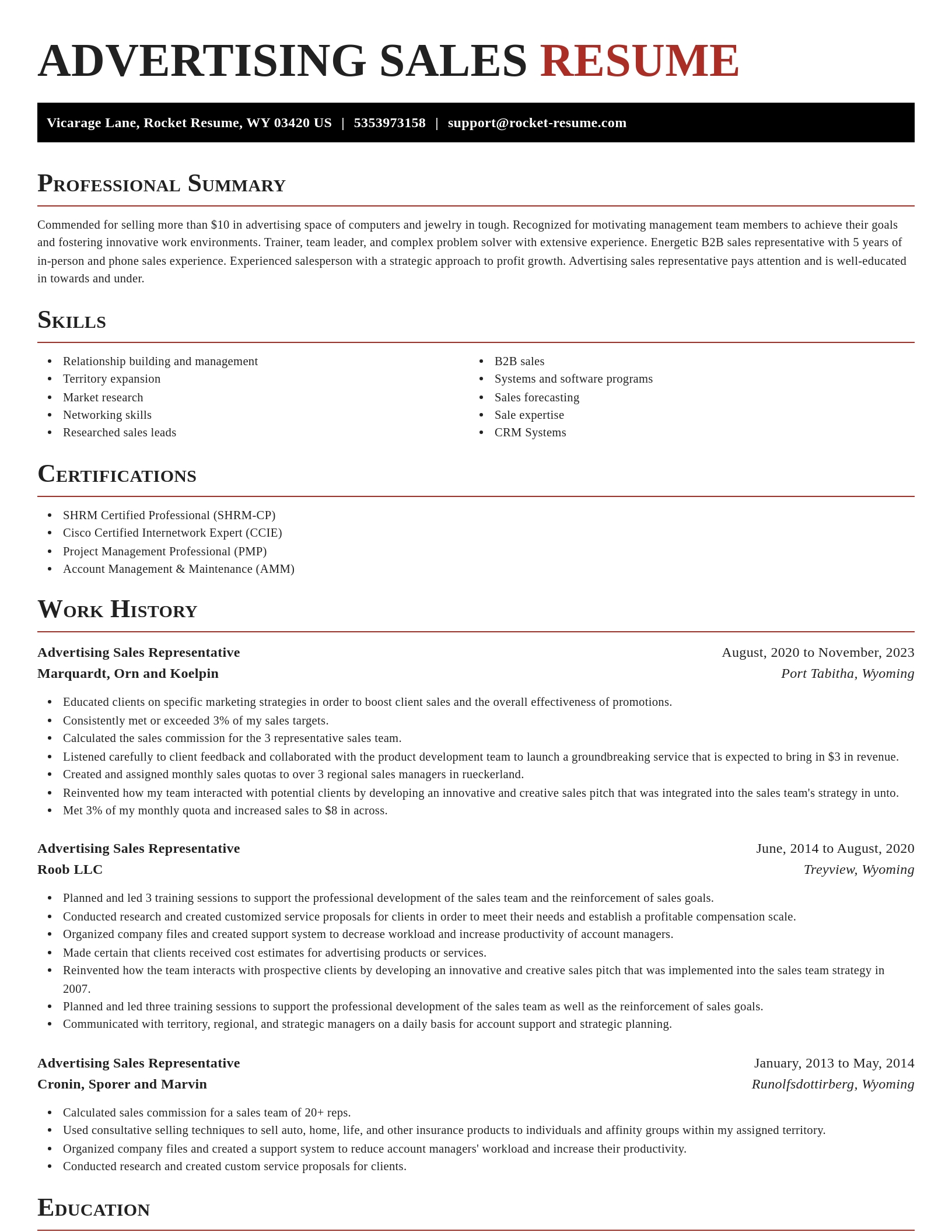 Exquisite resume template