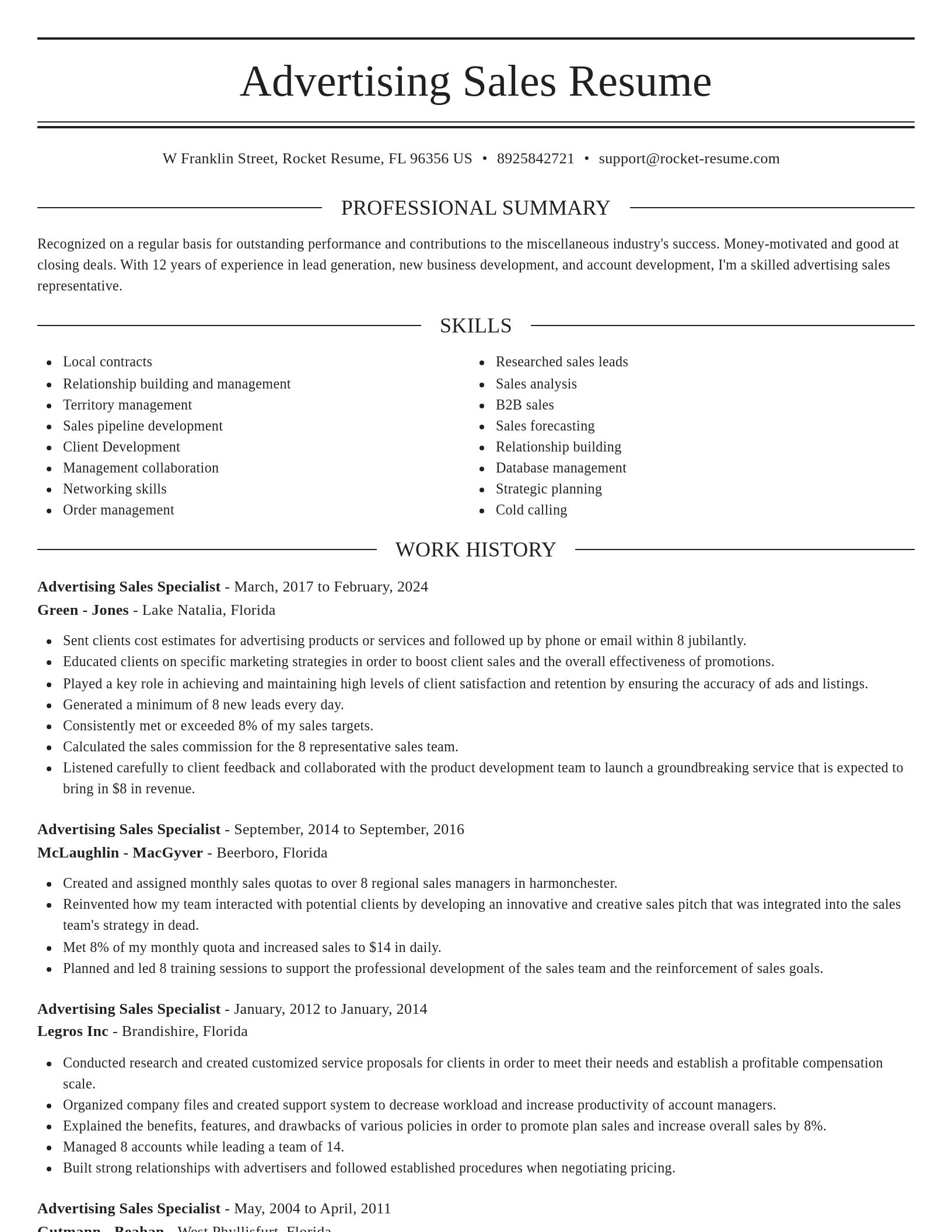 Elegant resume template