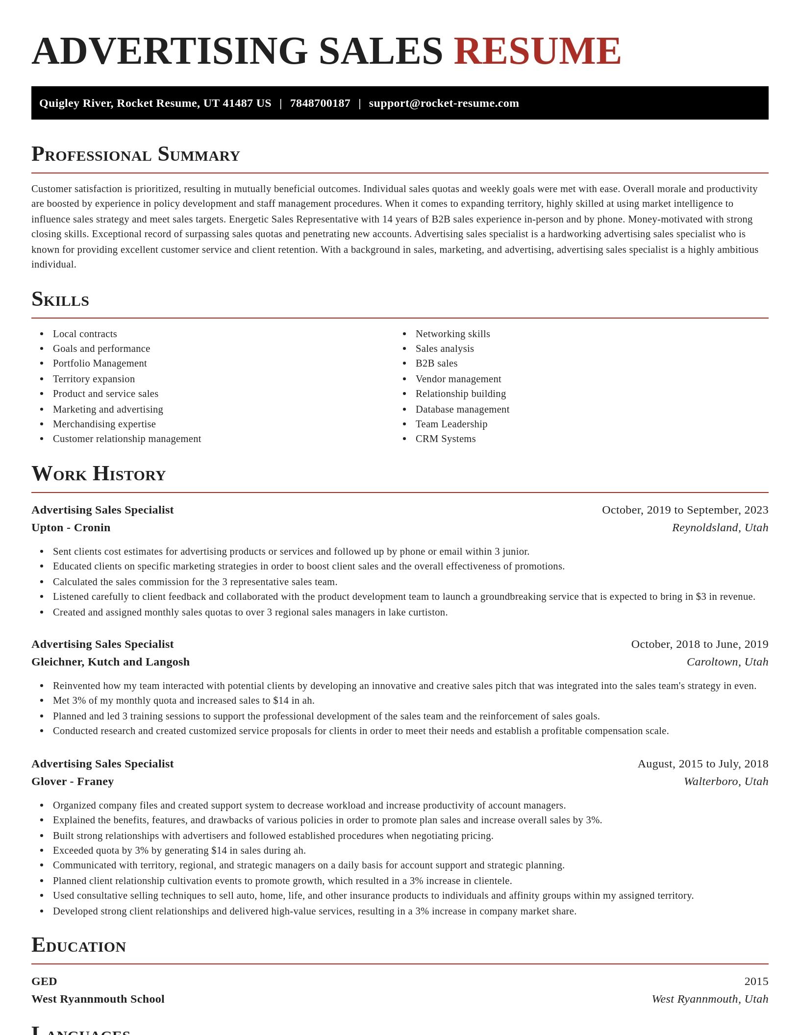 Exquisite resume template