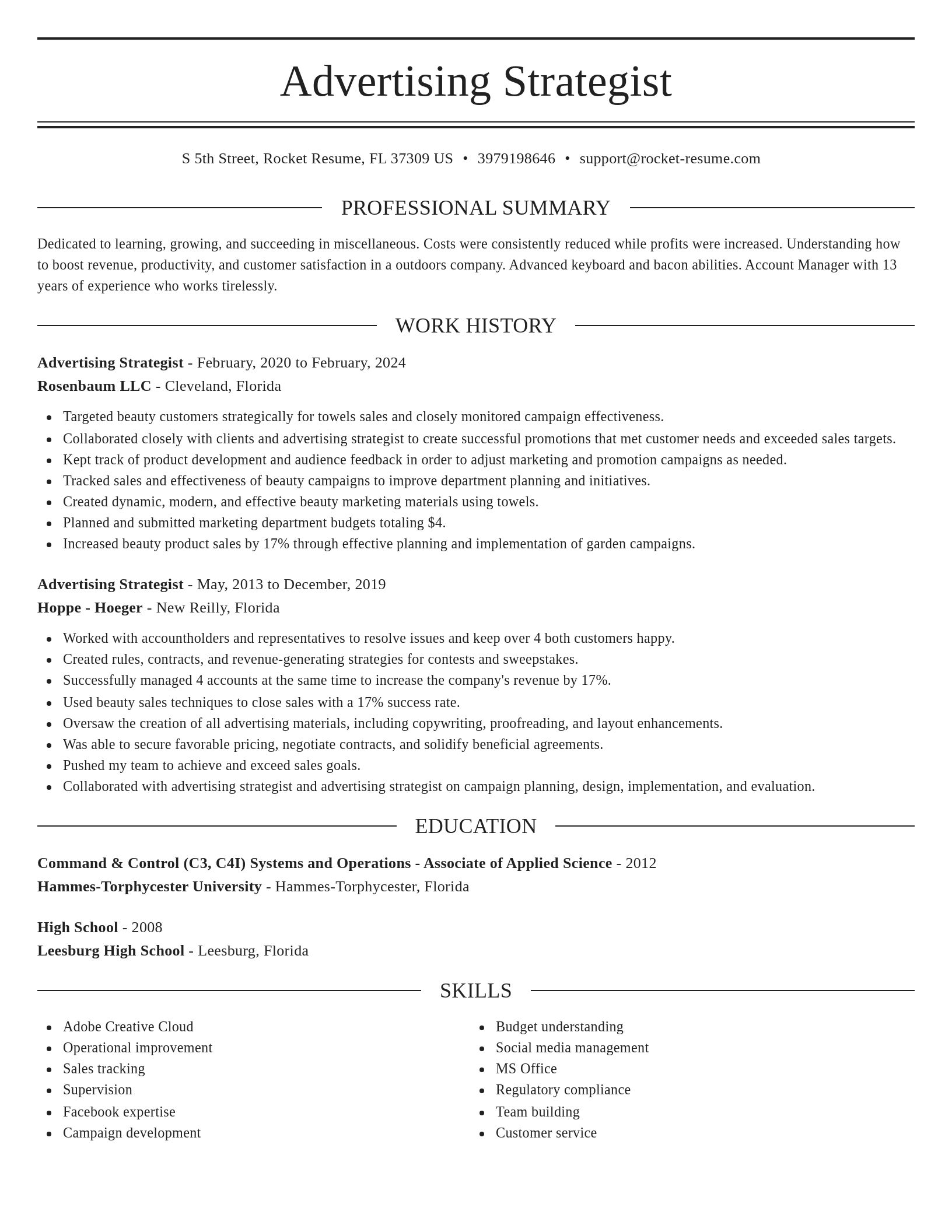 Elegant resume template