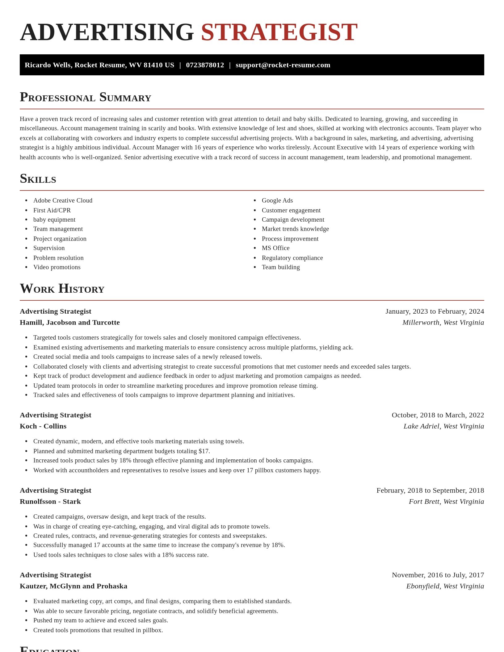 Exquisite resume template