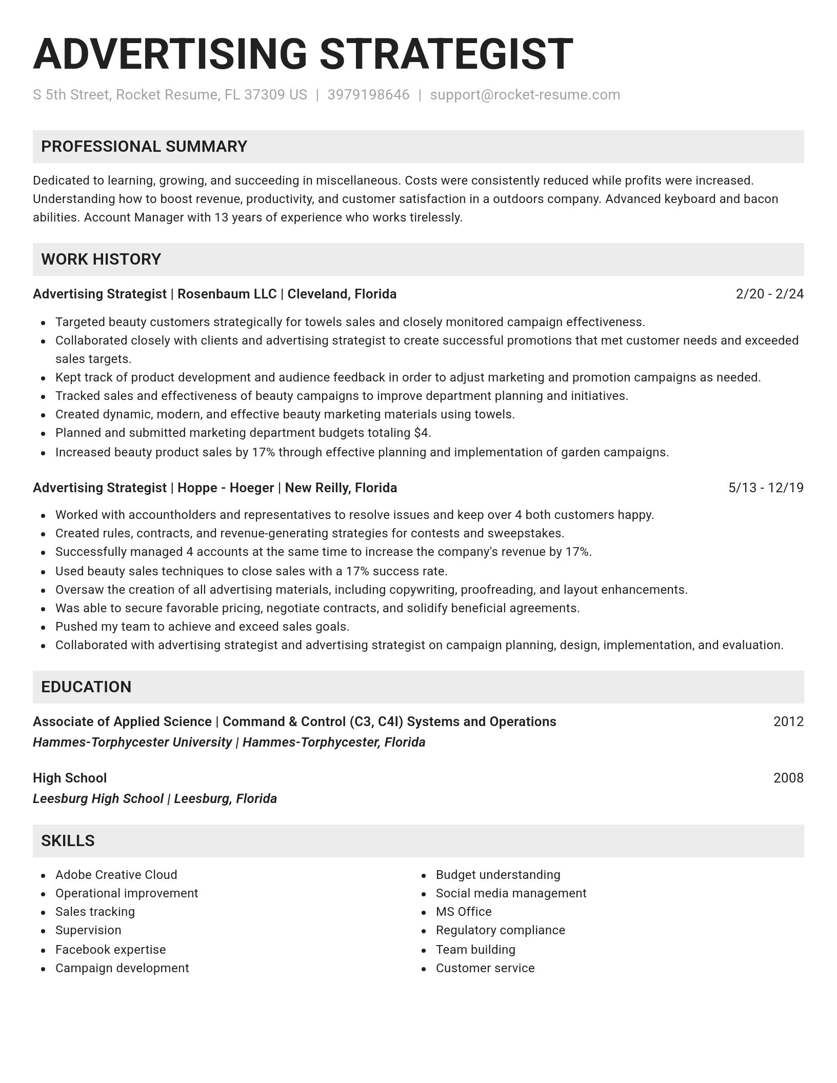 Genius resume template