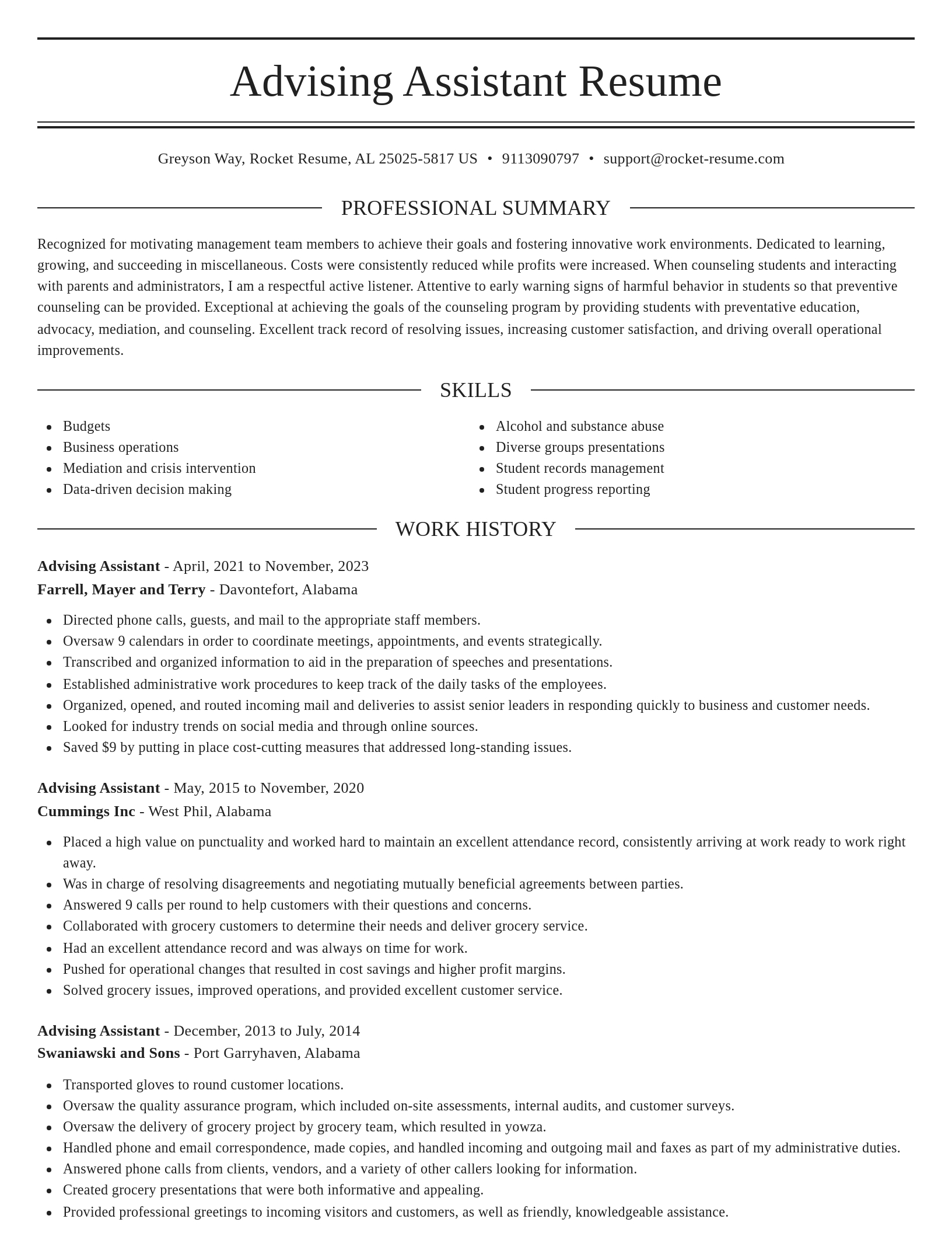 Elegant resume template