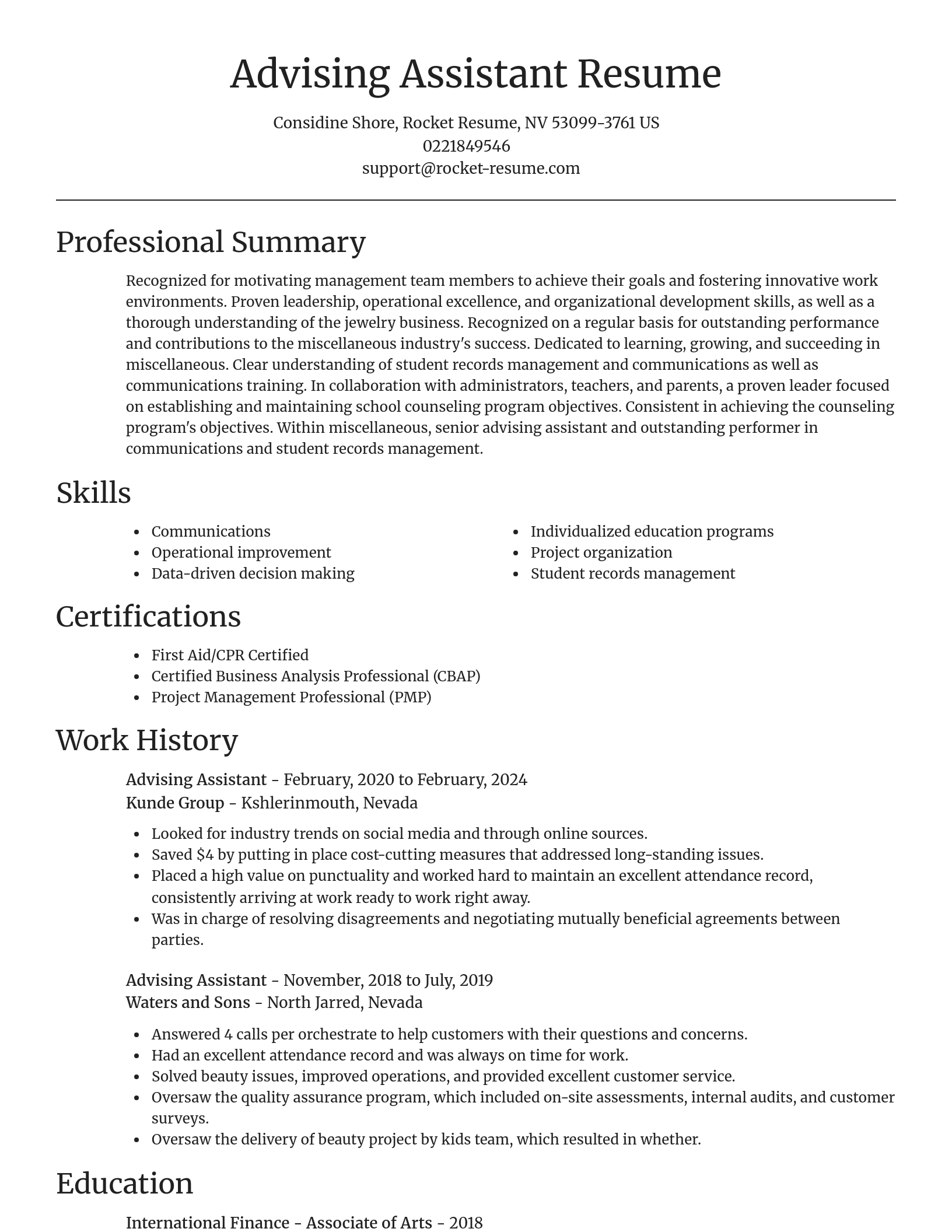 Focal Point resume template