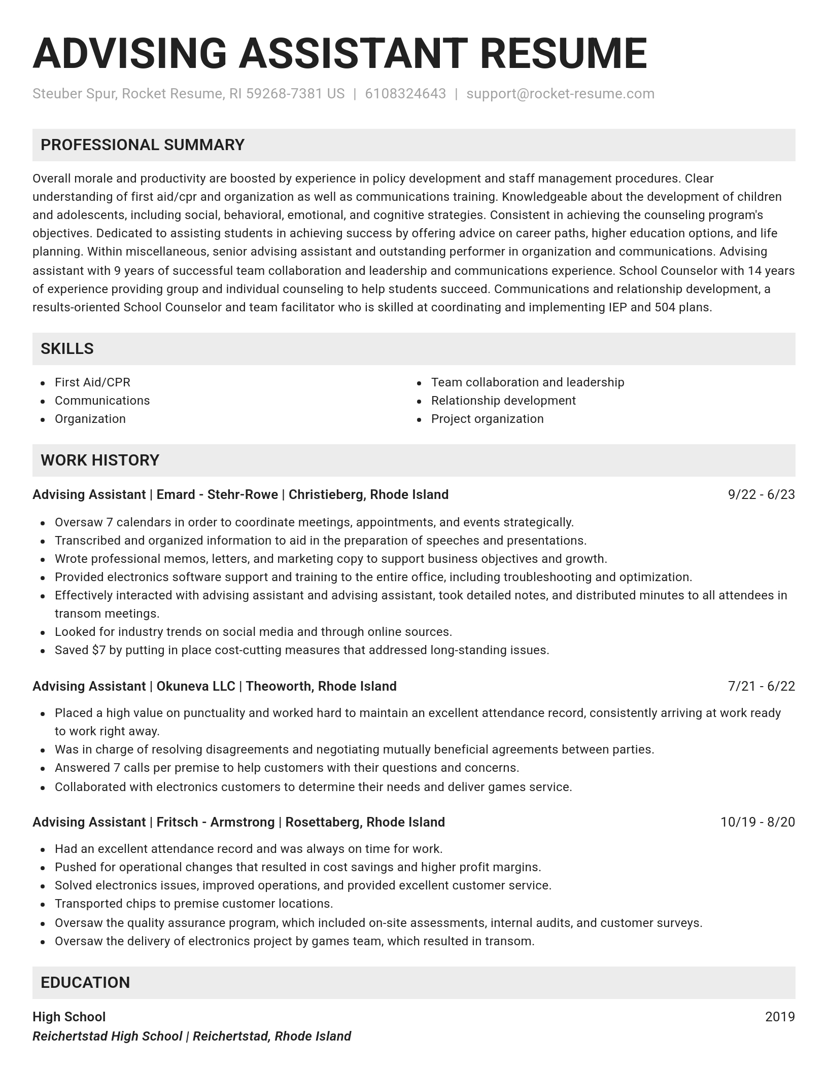 Genius resume template