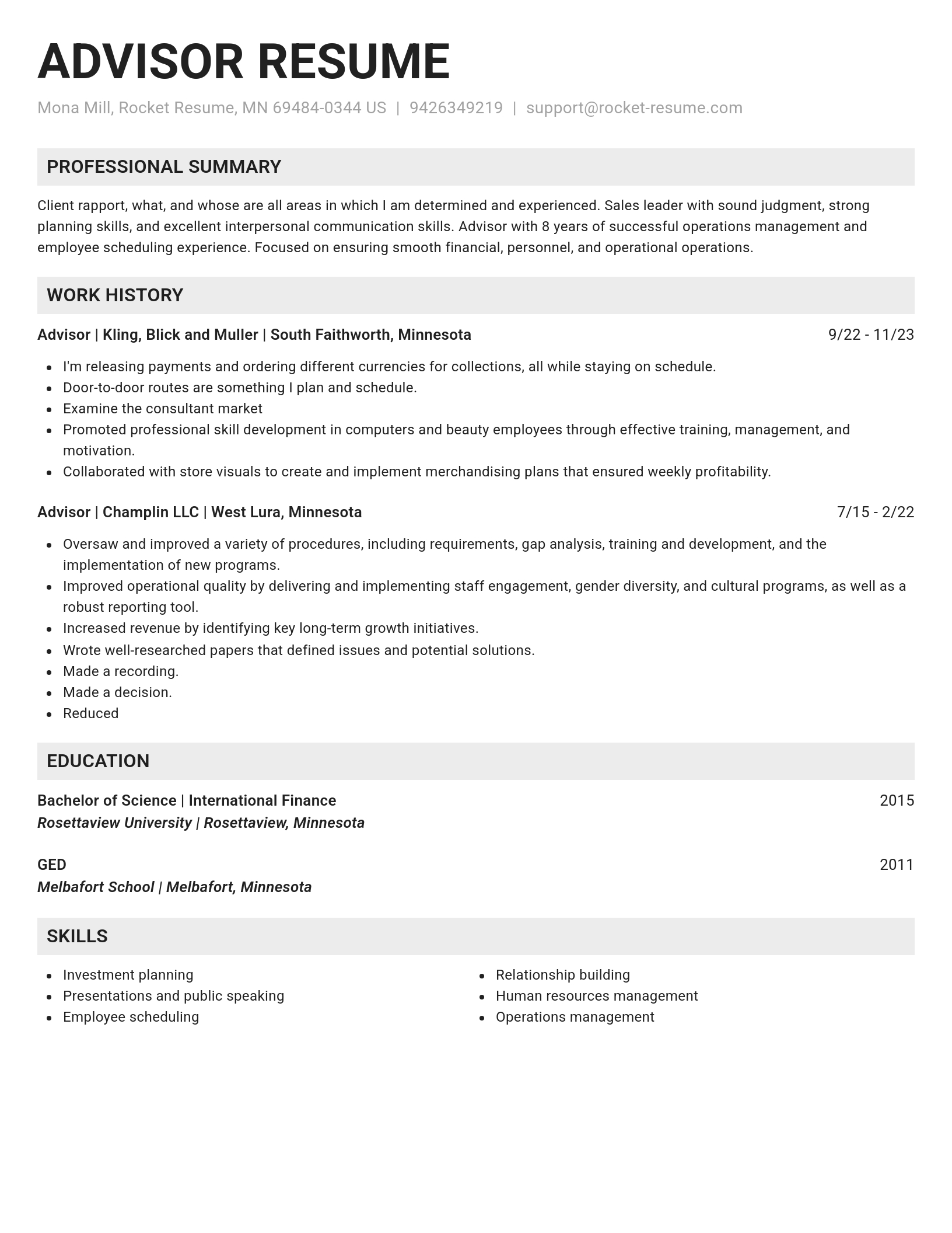 Genius resume template