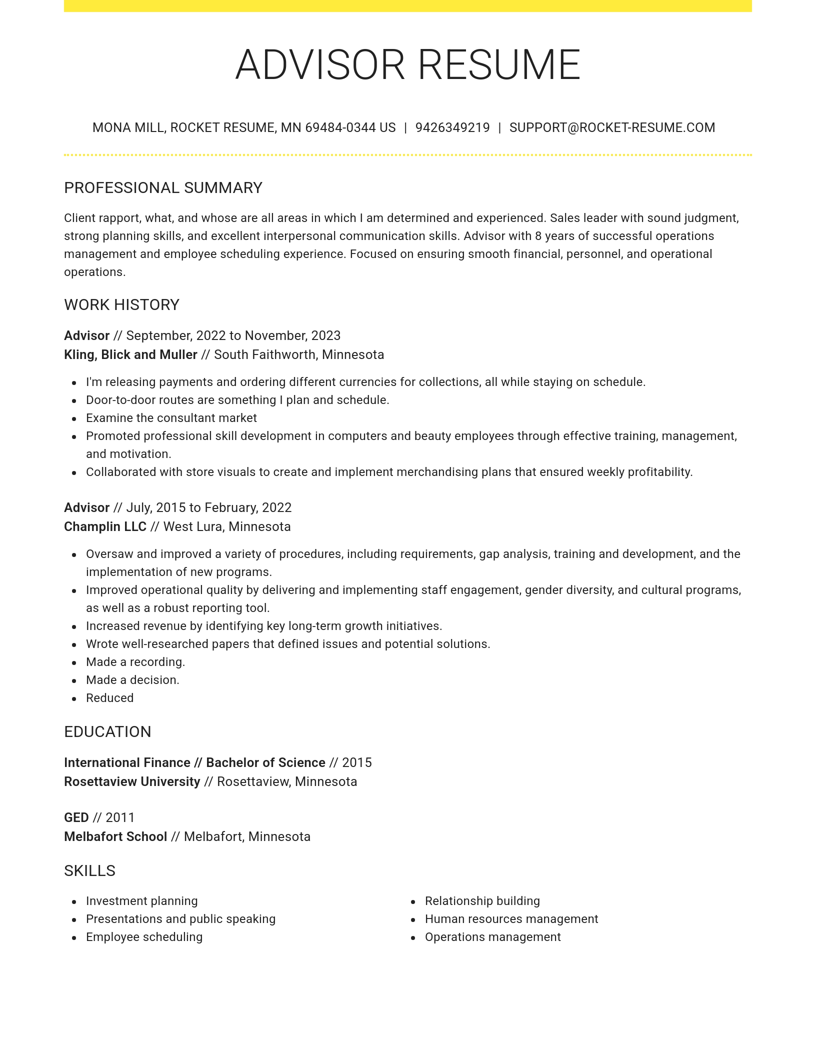 Grand resume template