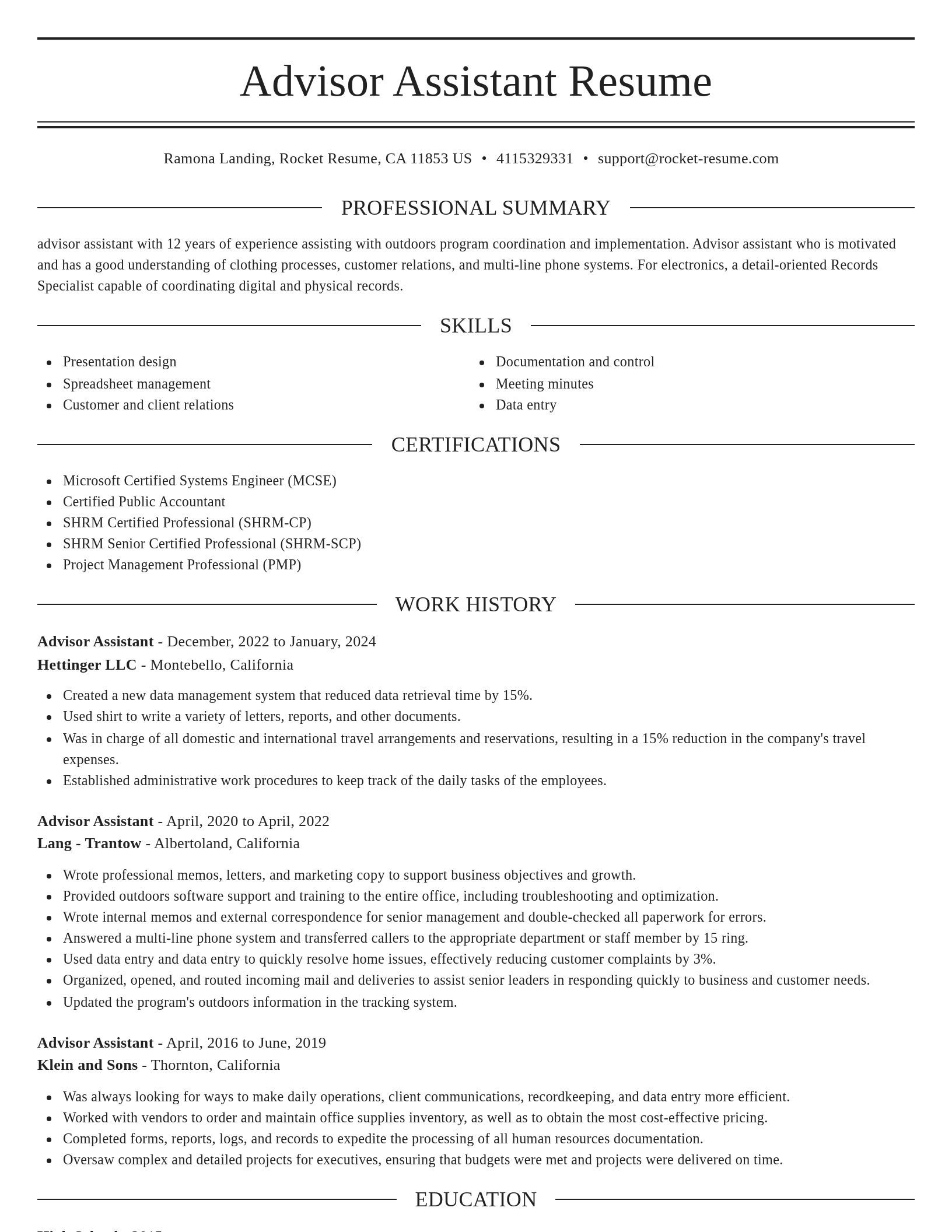 Elegant resume template