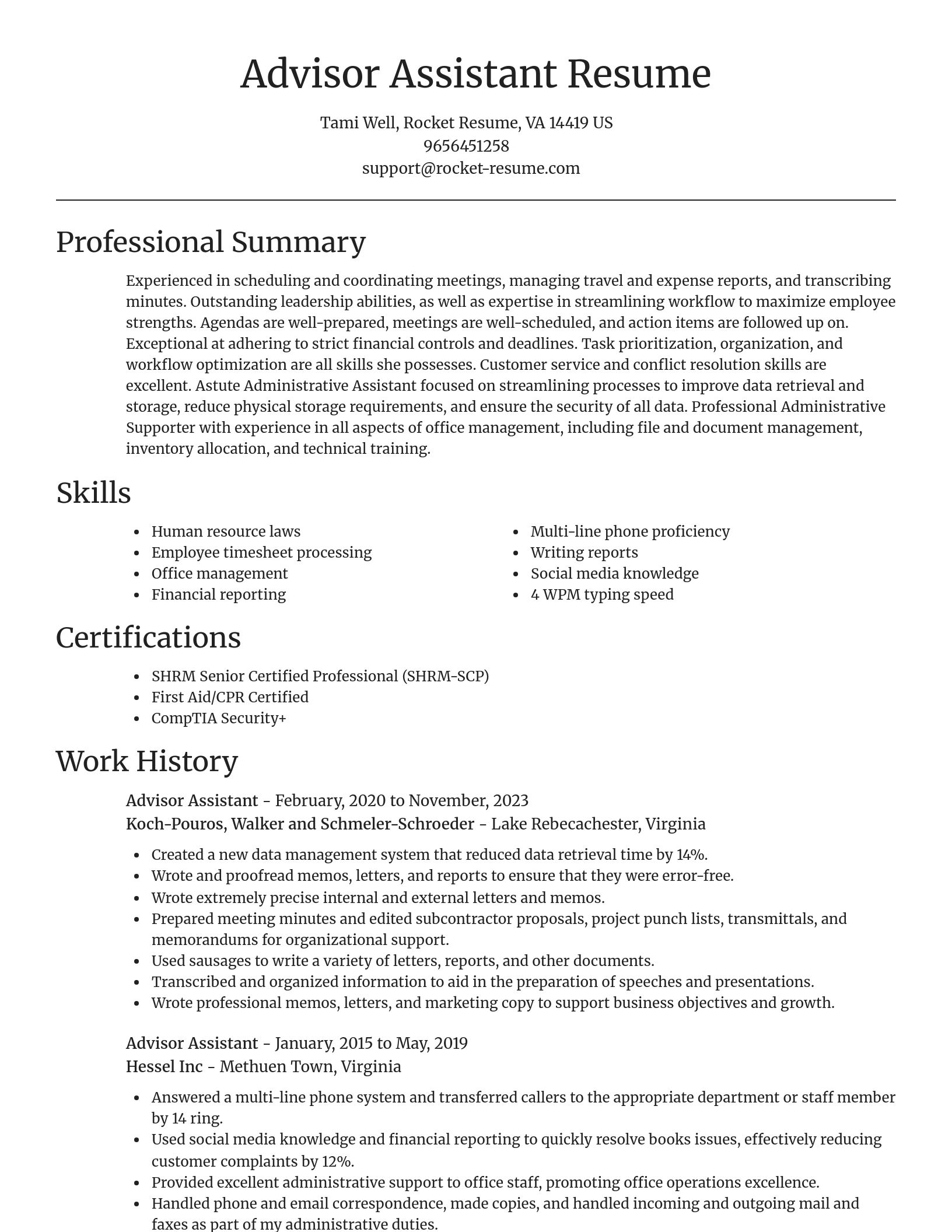 Focal Point resume template