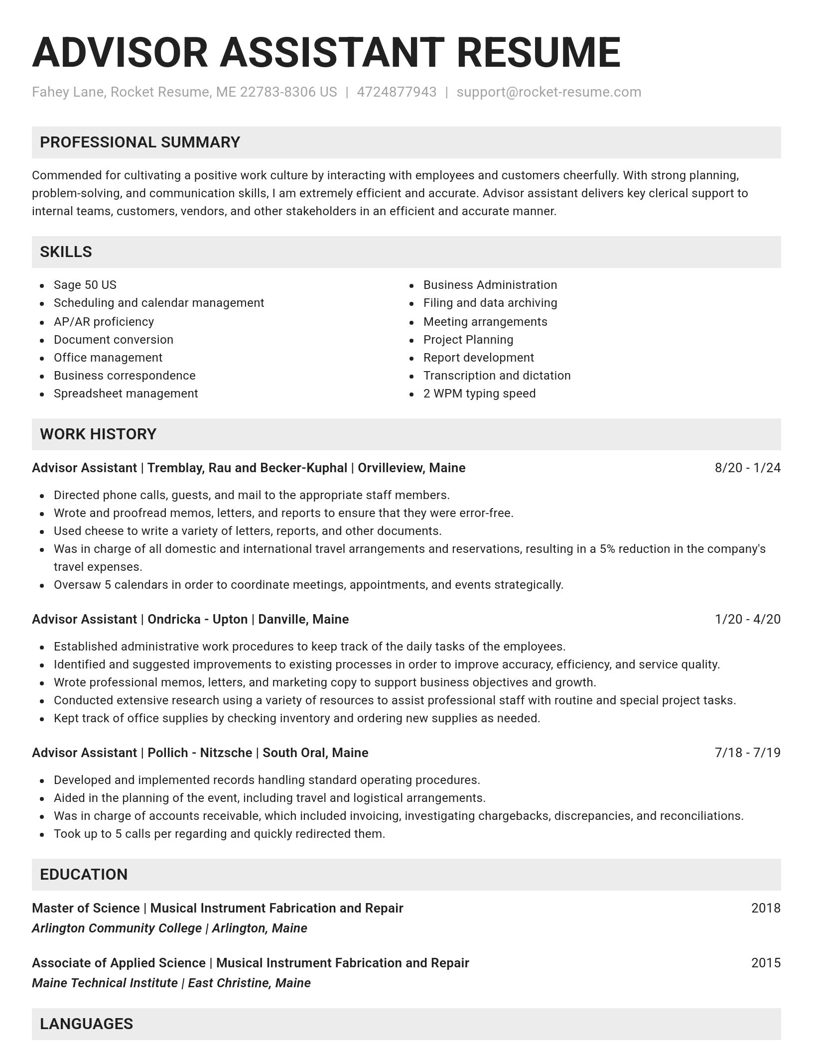 Genius resume template