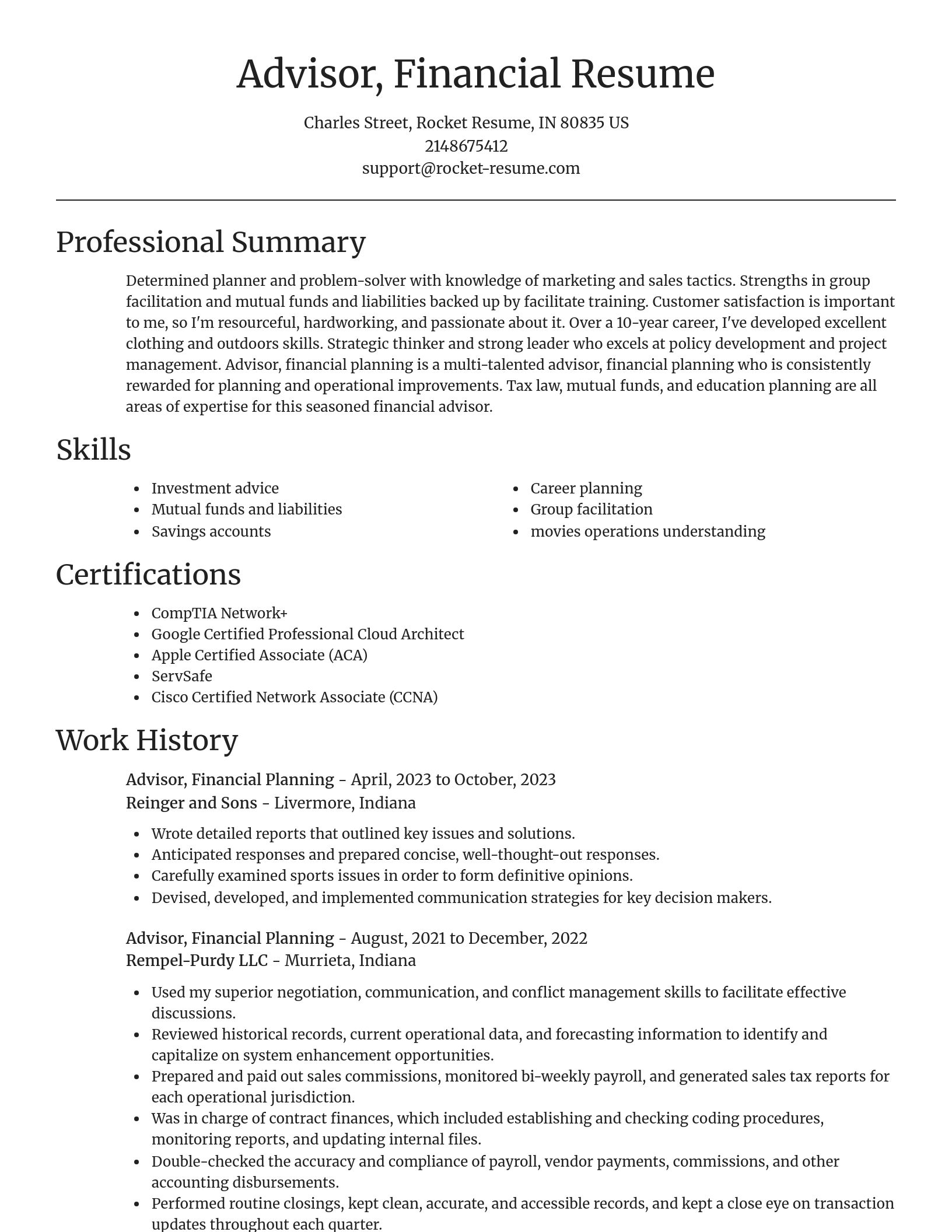 Focal Point resume template