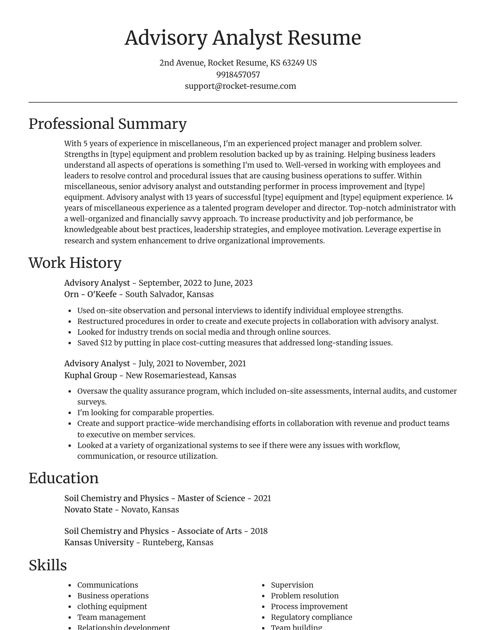 Focal Point resume template
