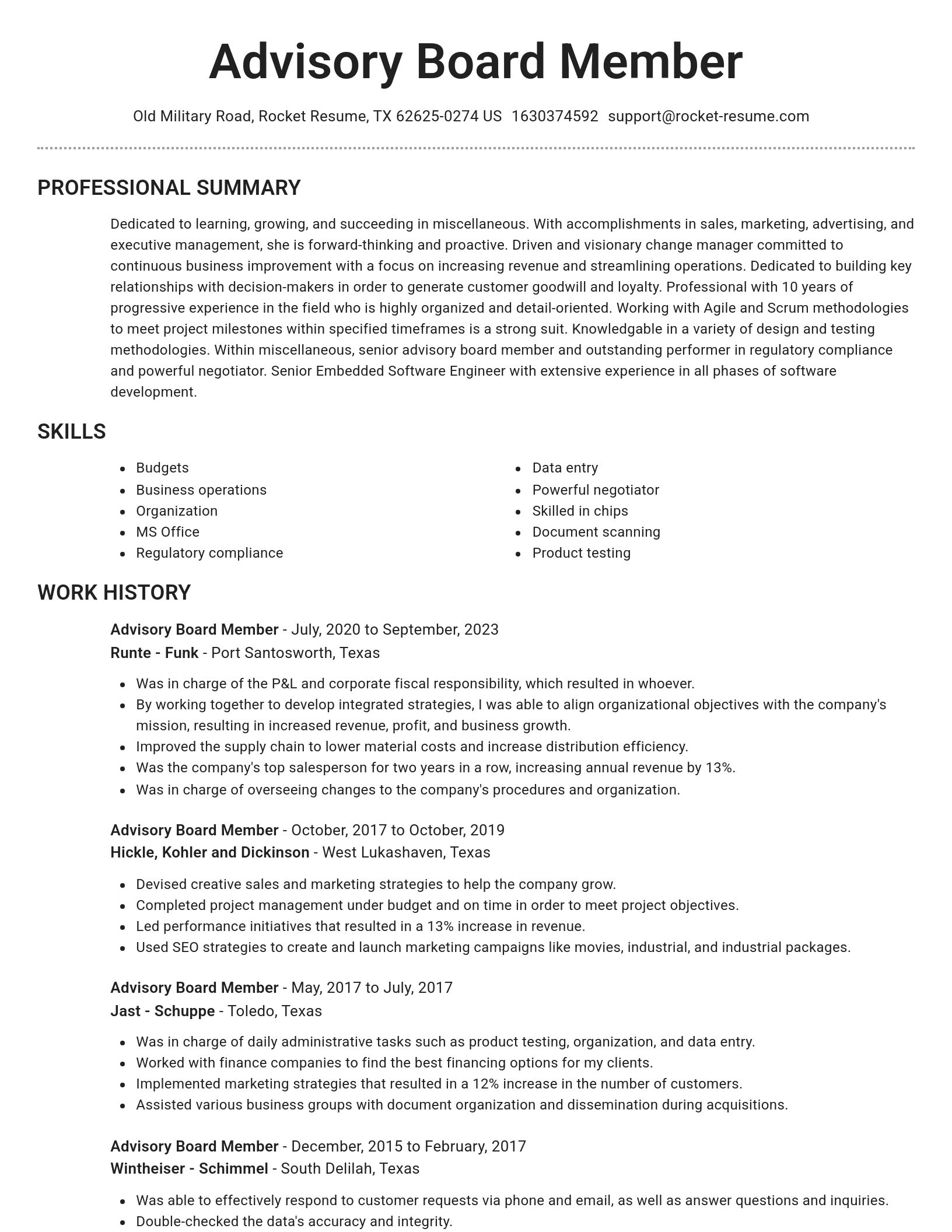 Brilliant resume template