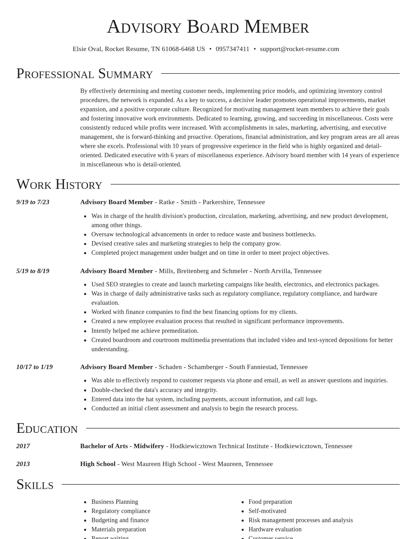 Director resume template