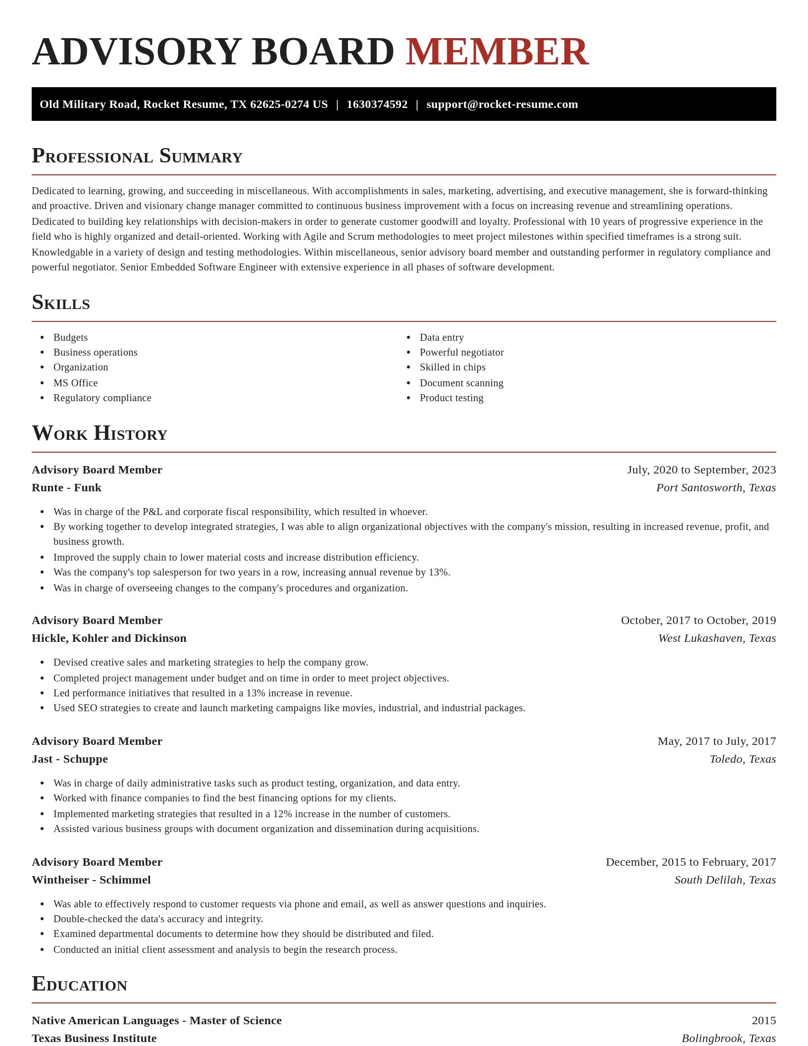 Exquisite resume template