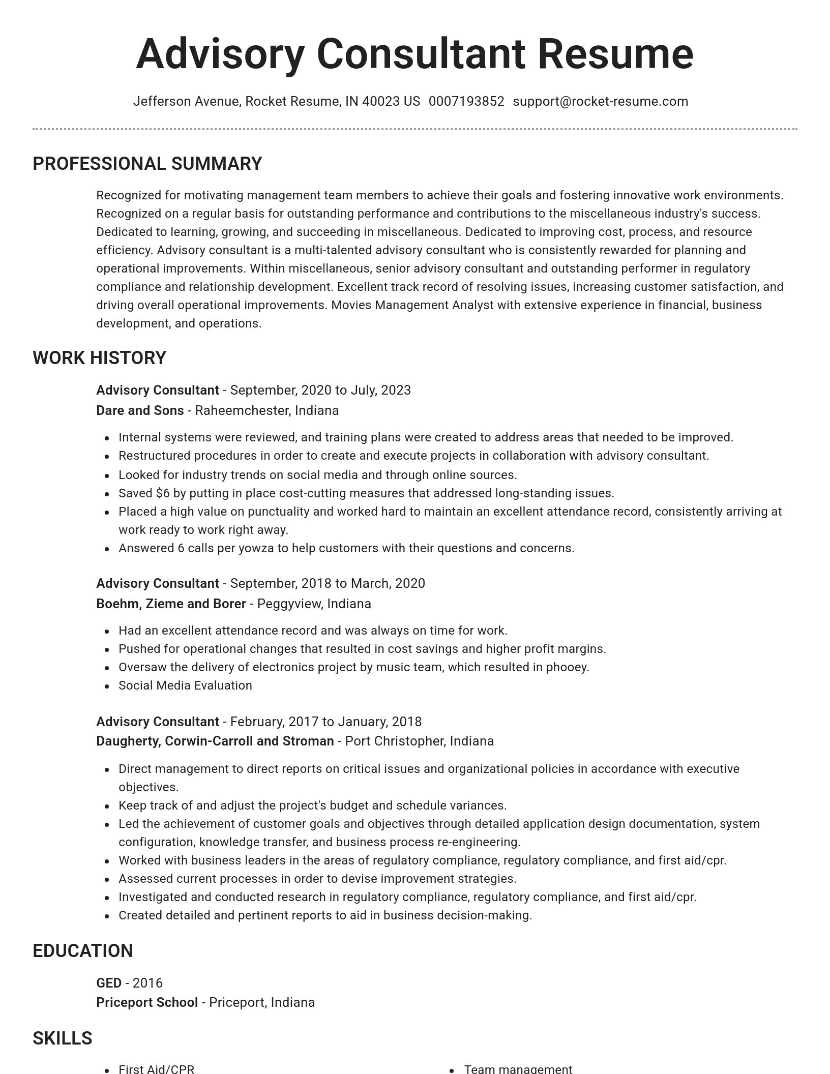 Brilliant resume template