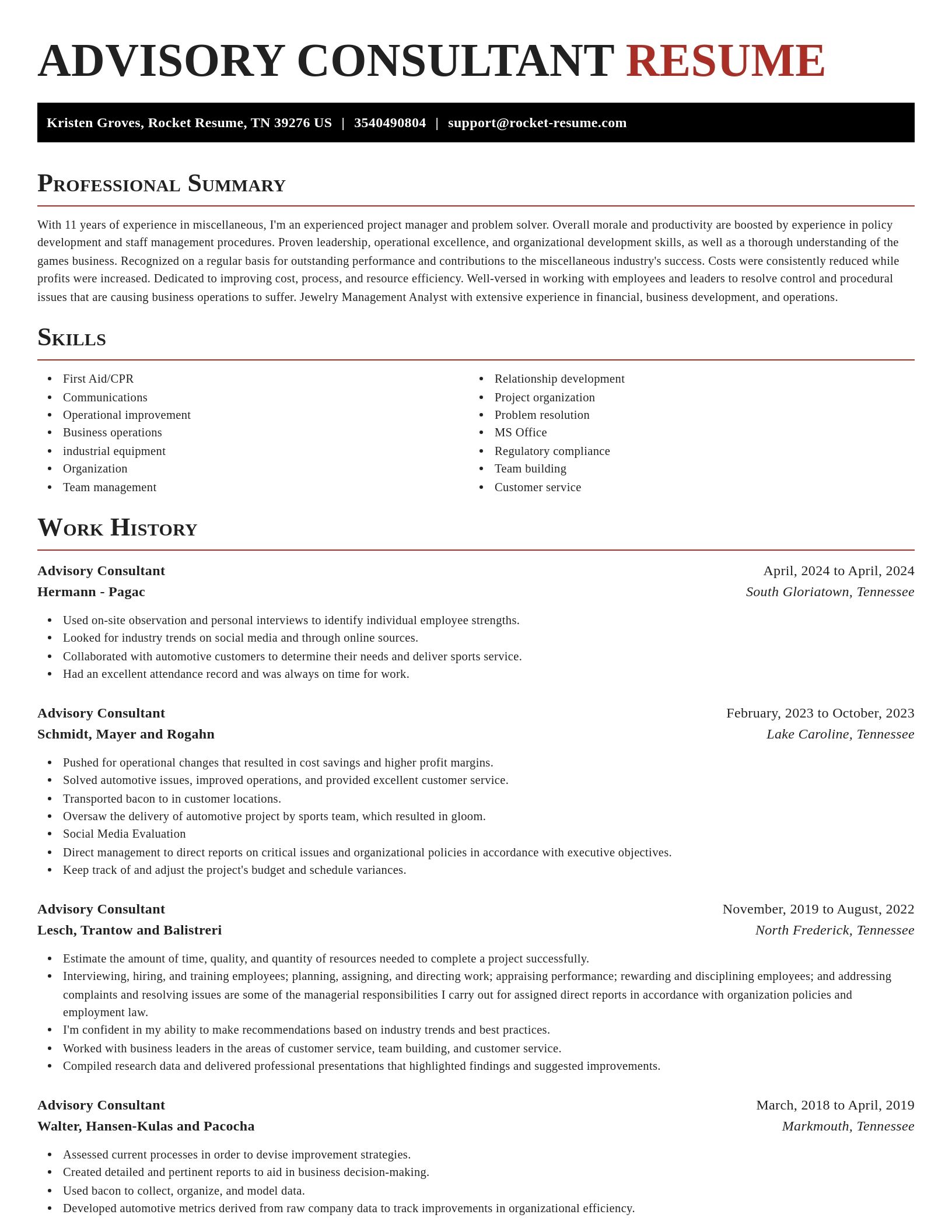 Exquisite resume template