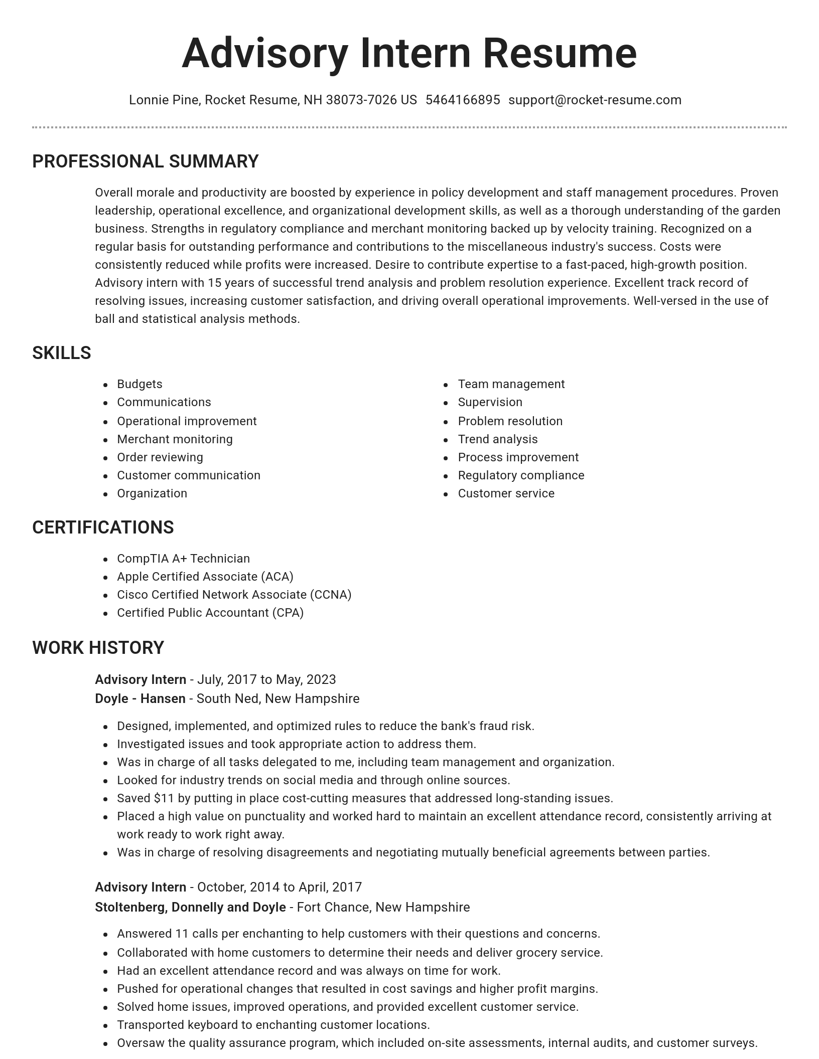 Brilliant resume template