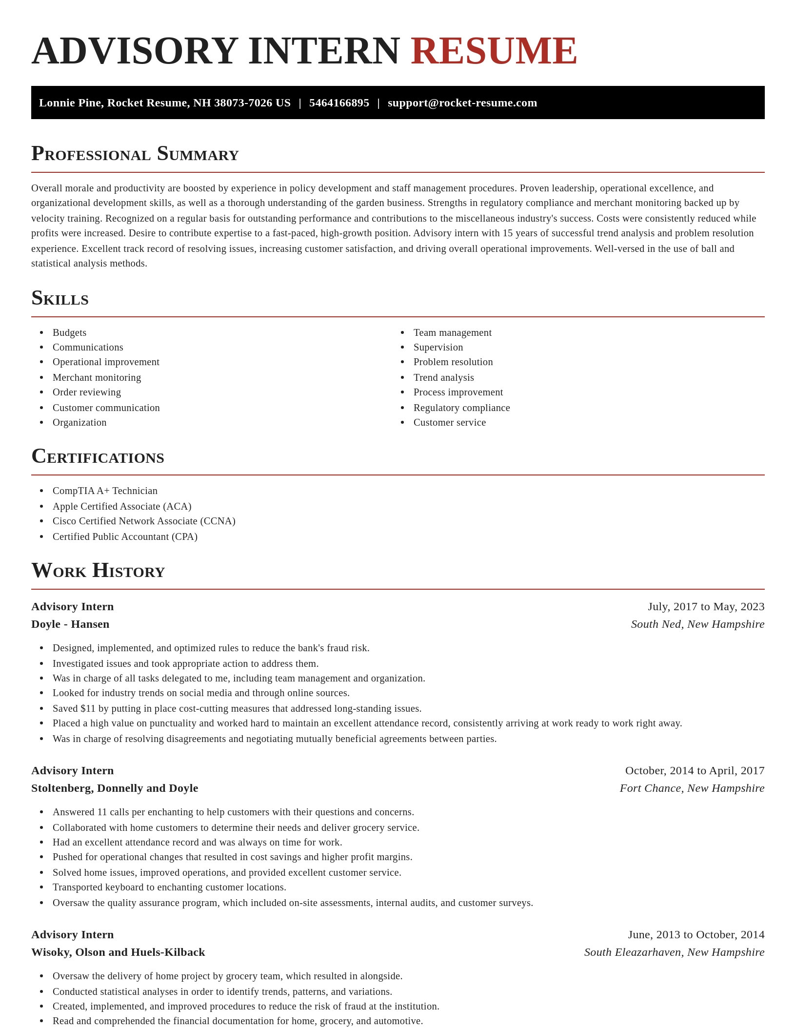 Exquisite resume template