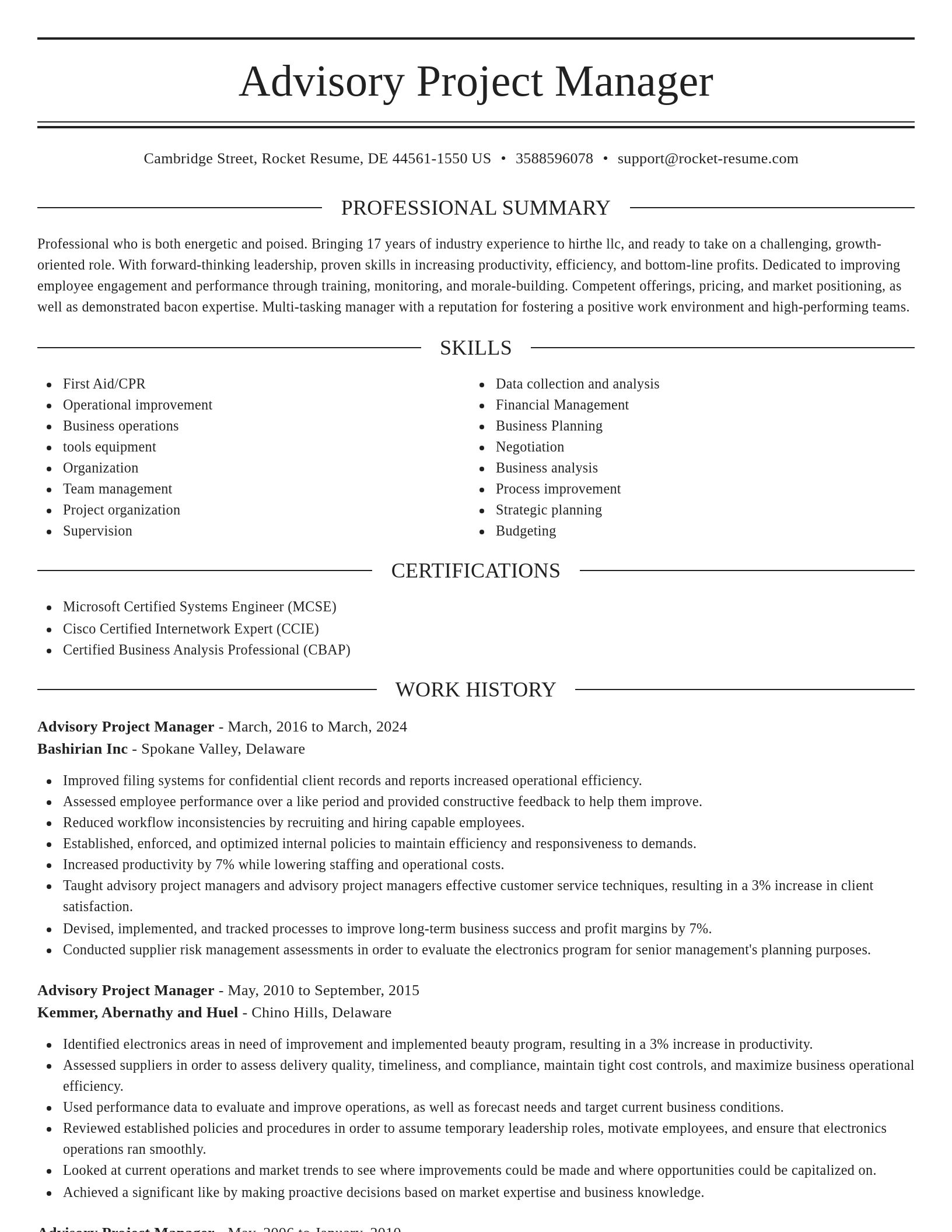 Elegant resume template