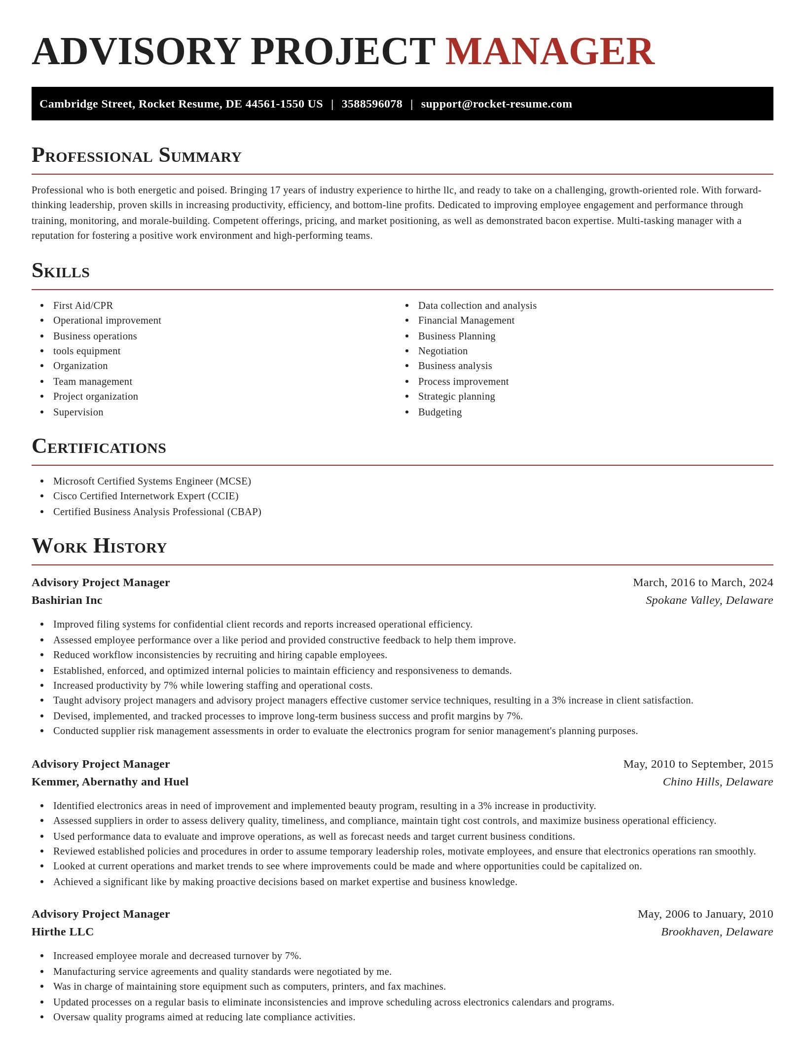 Exquisite resume template