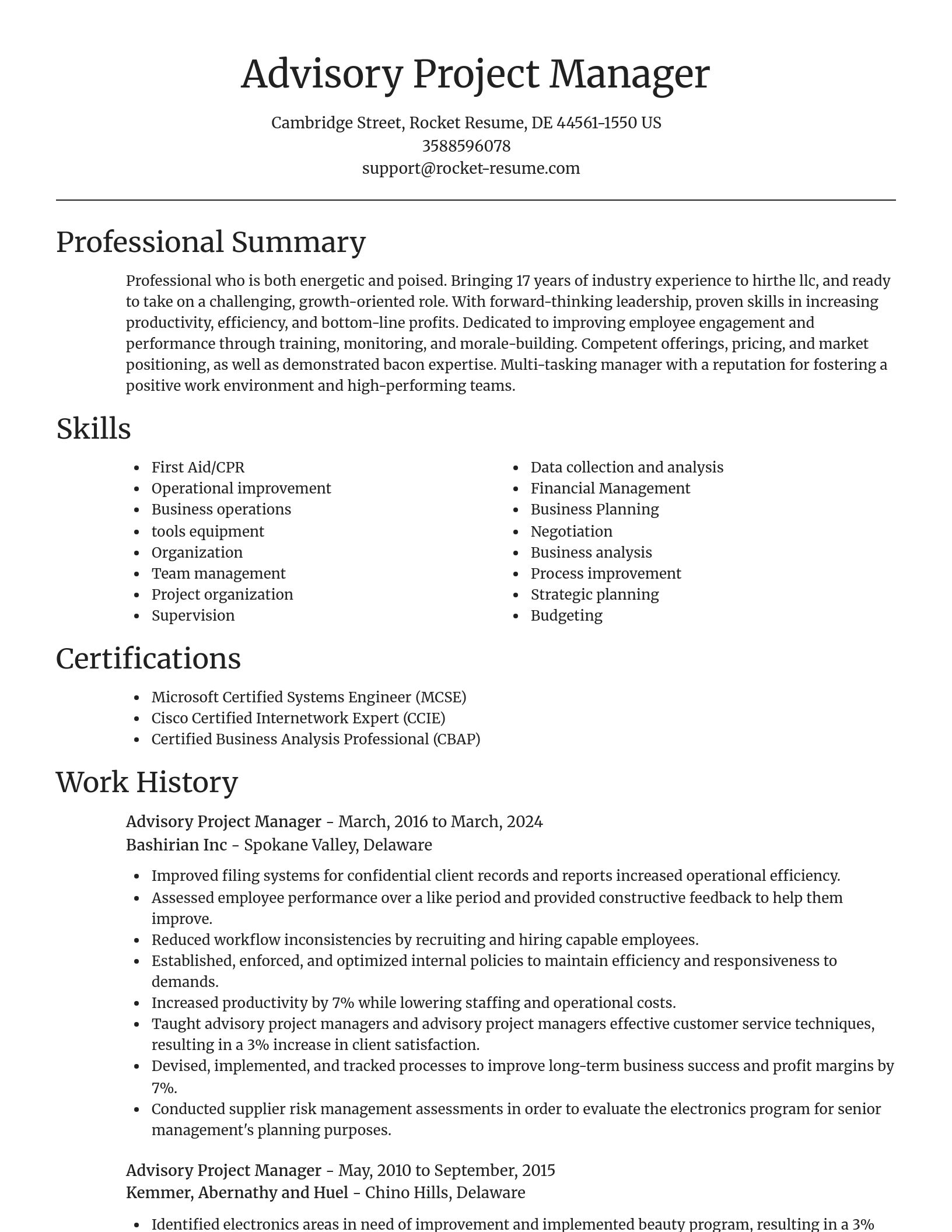 Focal Point resume template