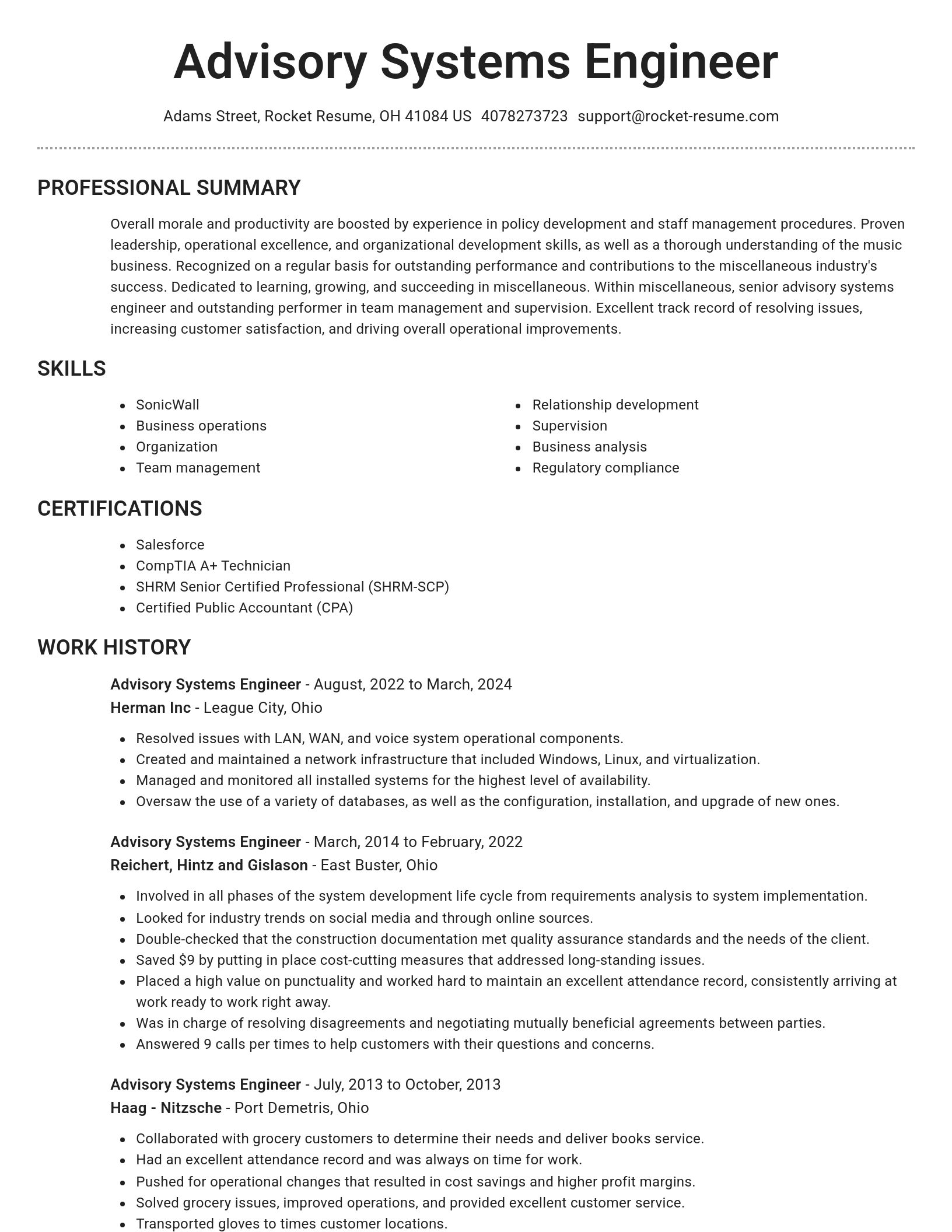 Brilliant resume template