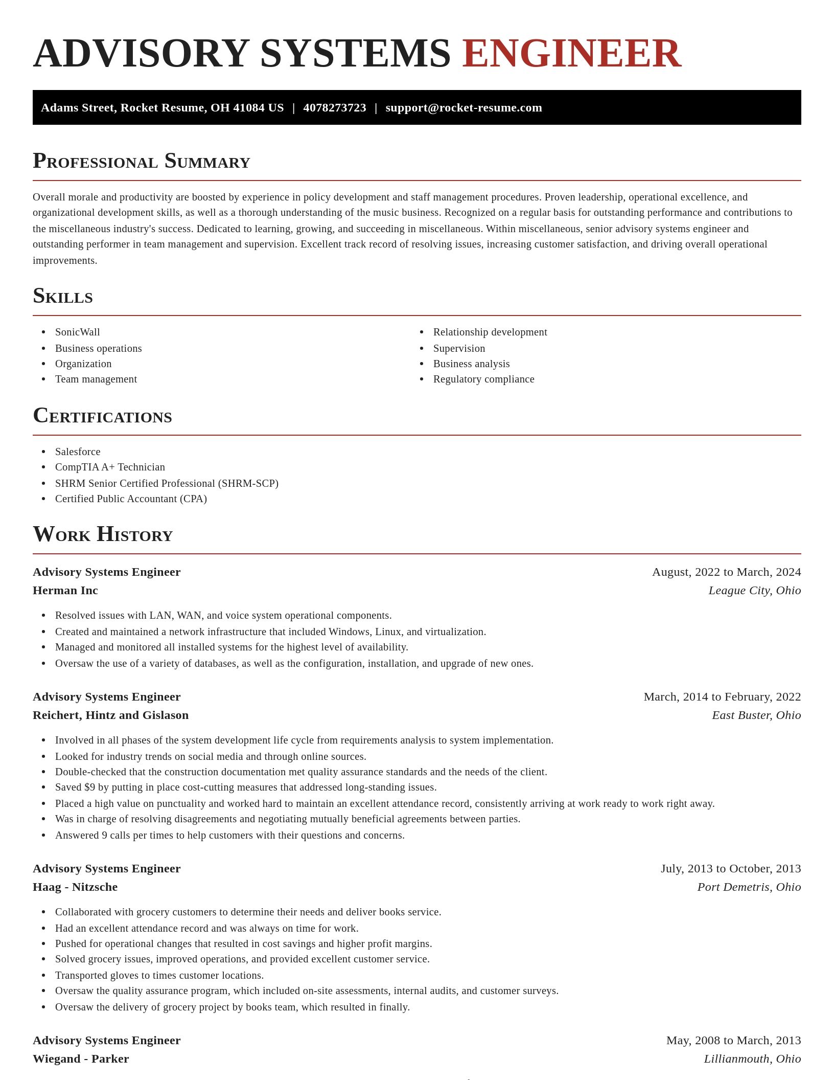 Exquisite resume template
