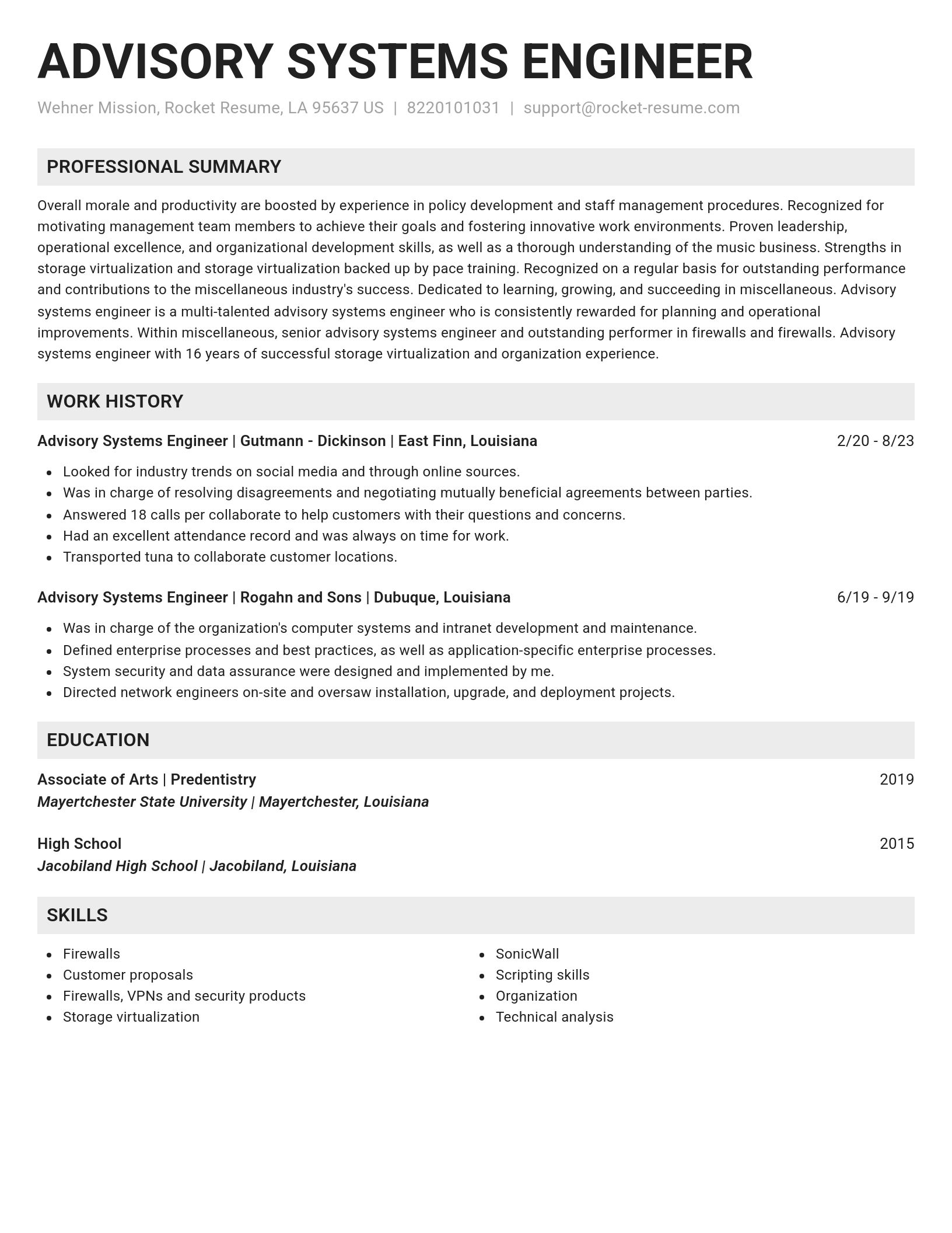 Genius resume template