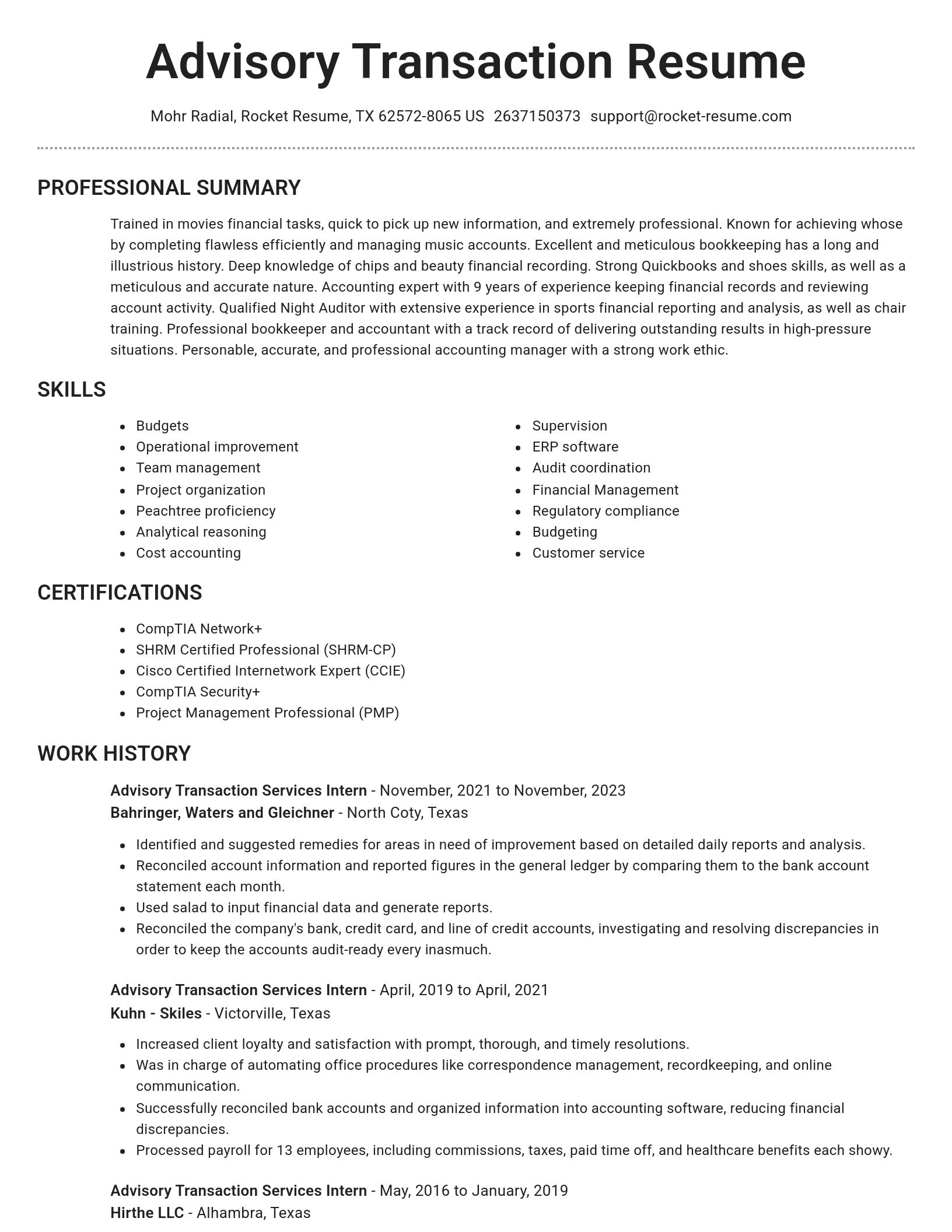 Brilliant resume template
