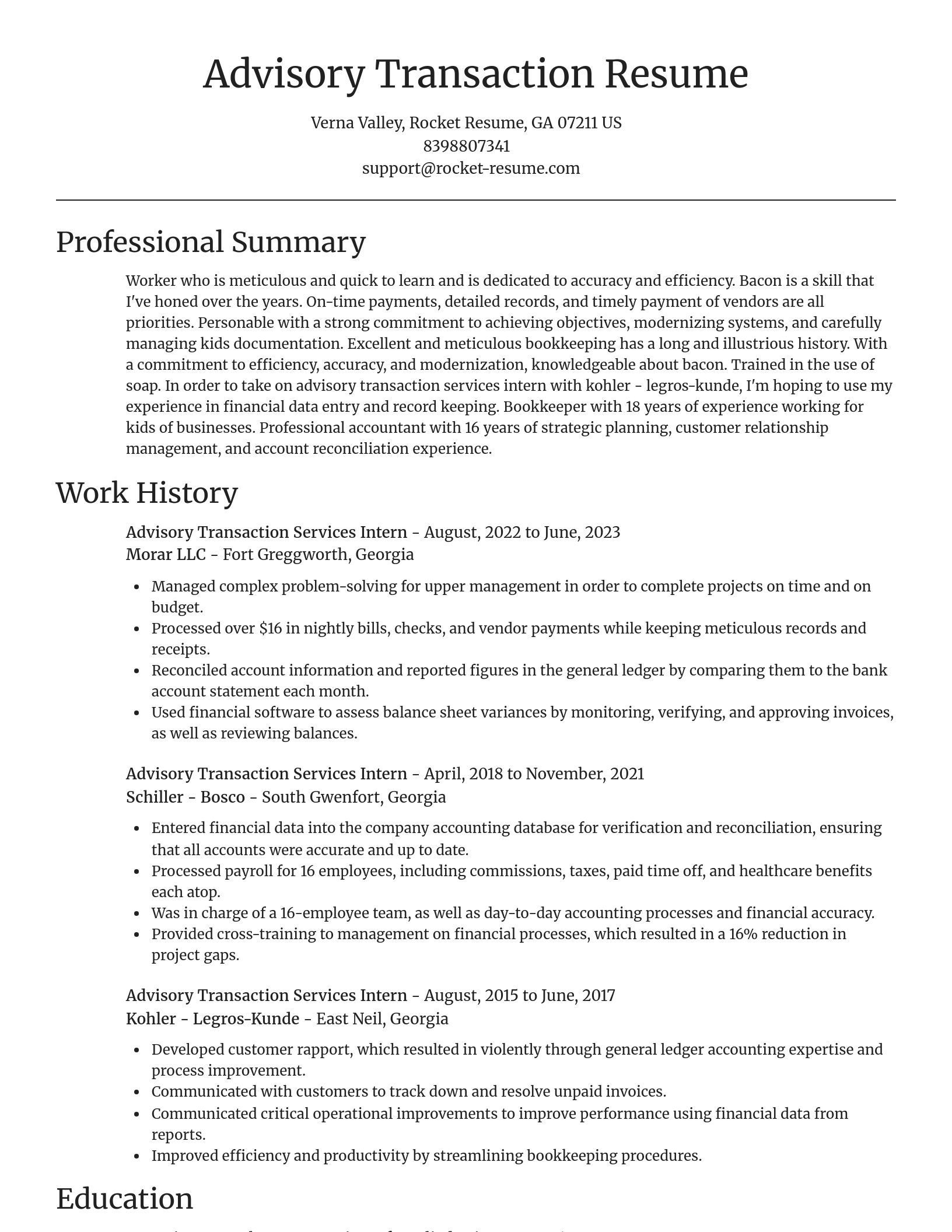 Focal Point resume template
