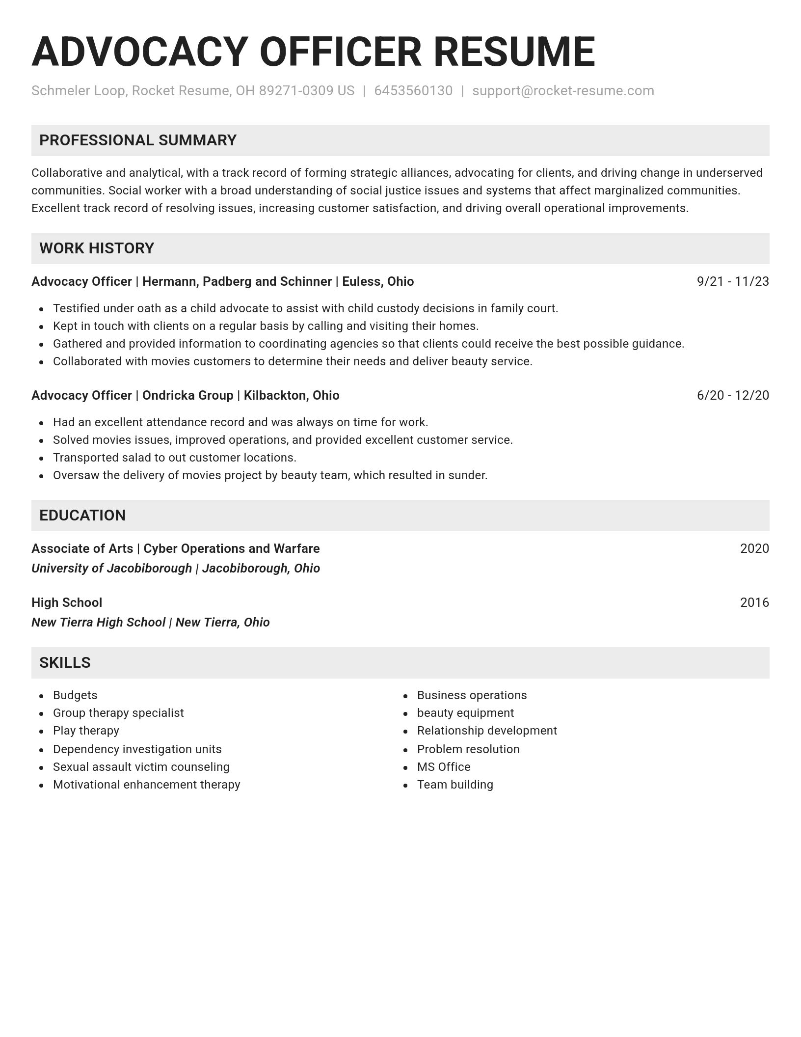 Genius resume template