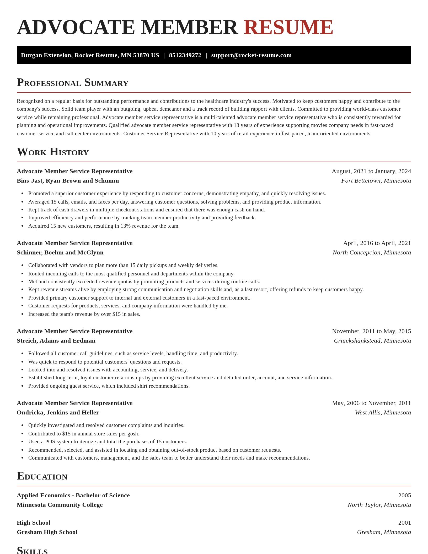 Exquisite resume template