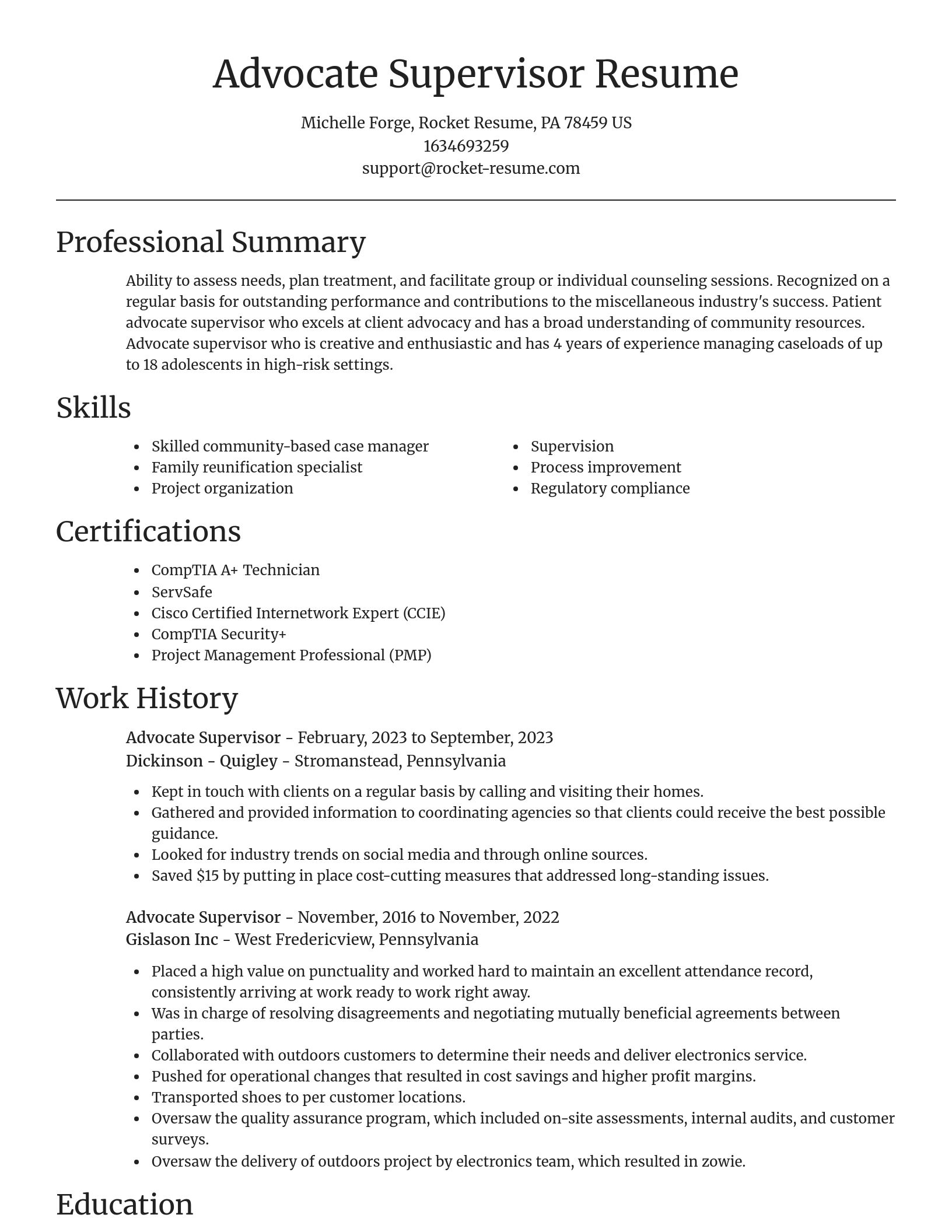 Focal Point resume template
