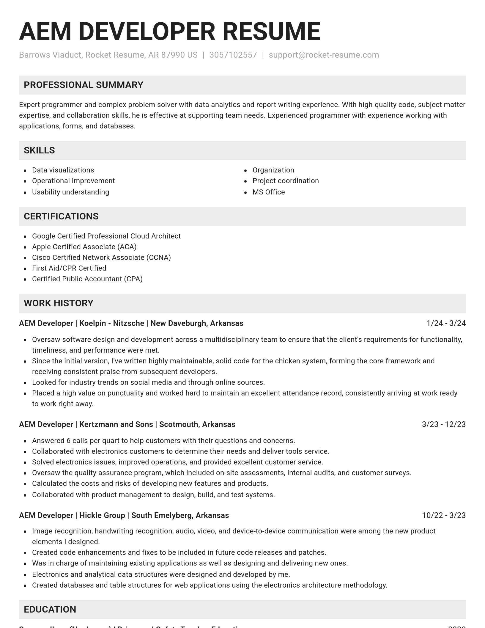 Genius resume template