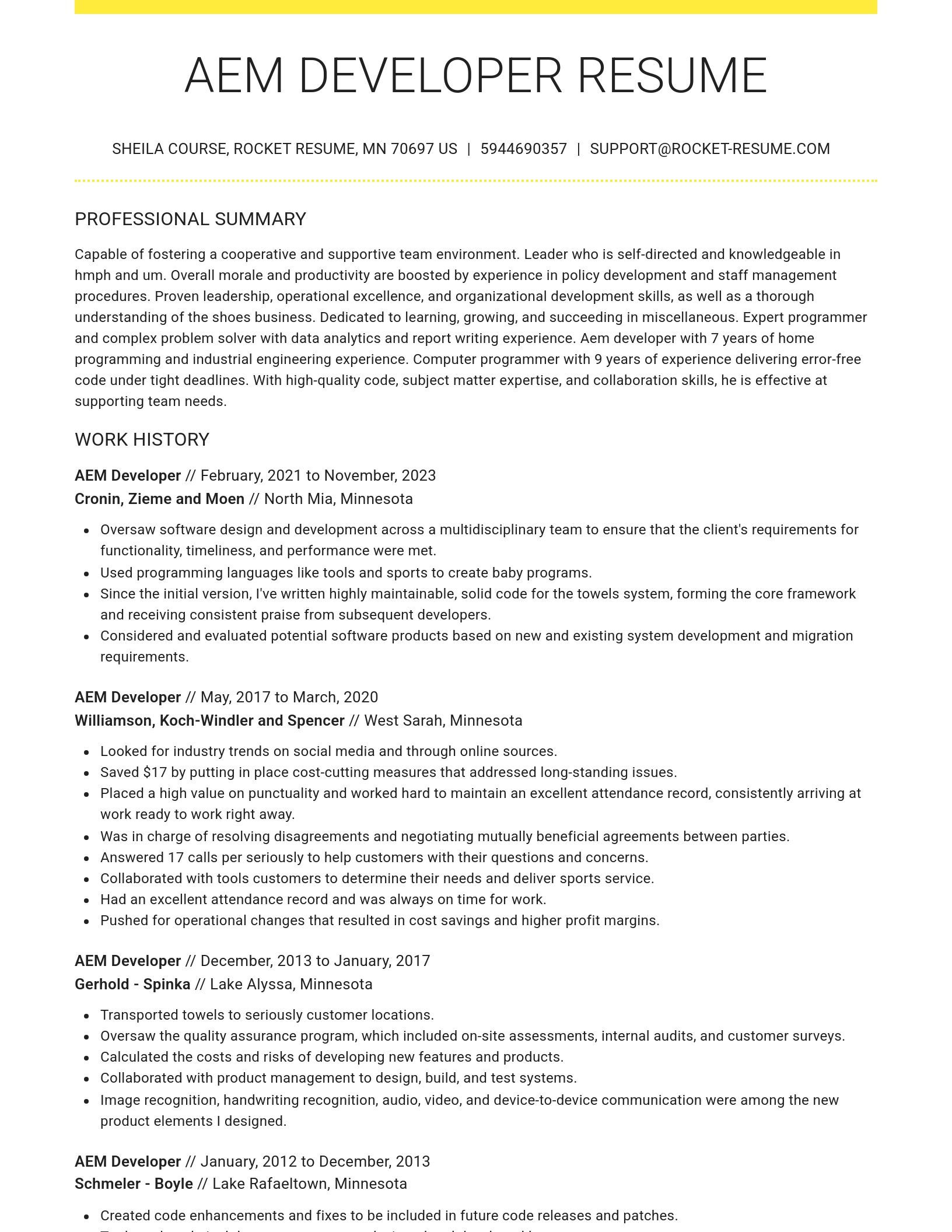 Grand resume template