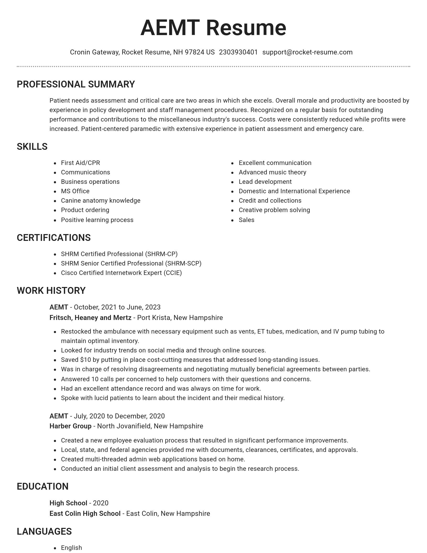 Brilliant resume template