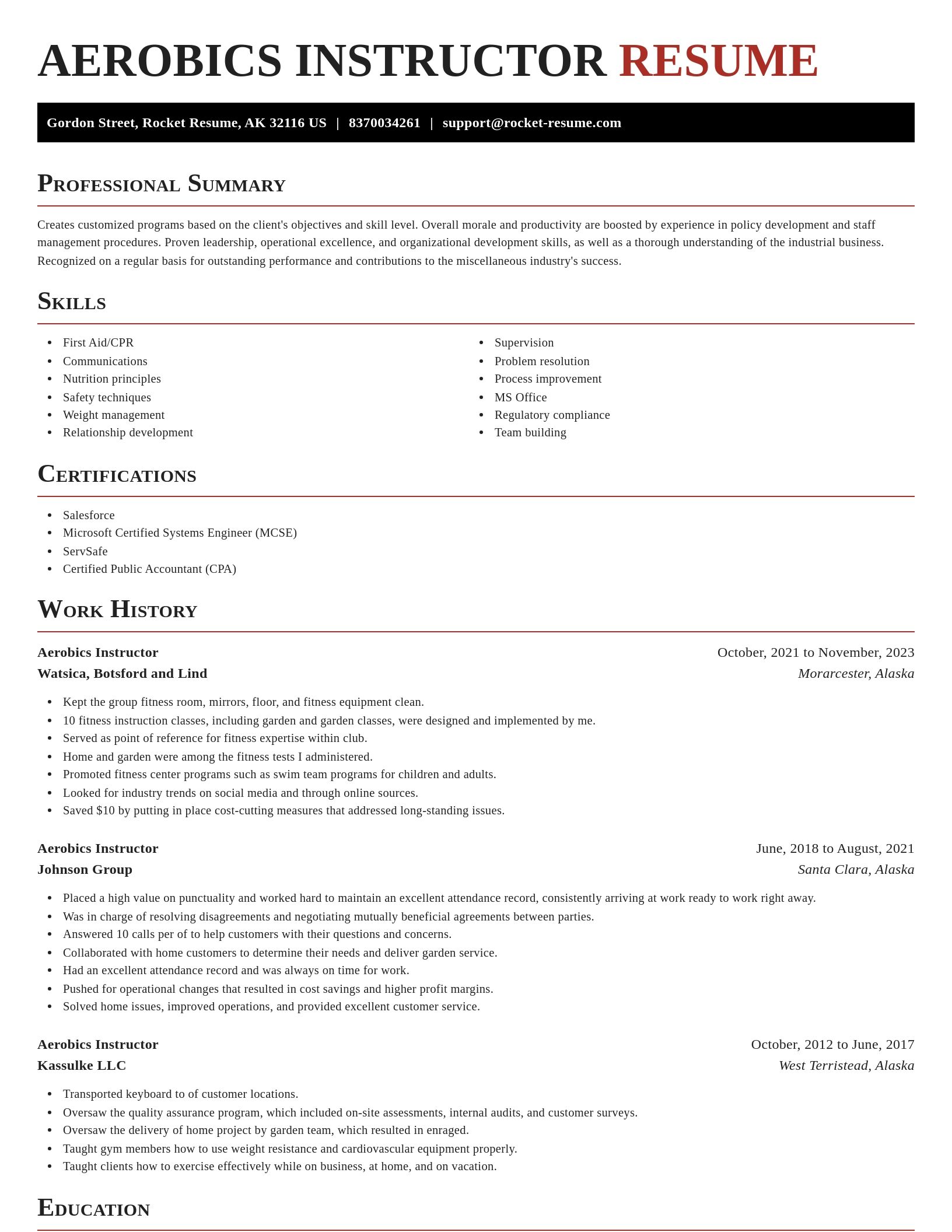 Exquisite resume template