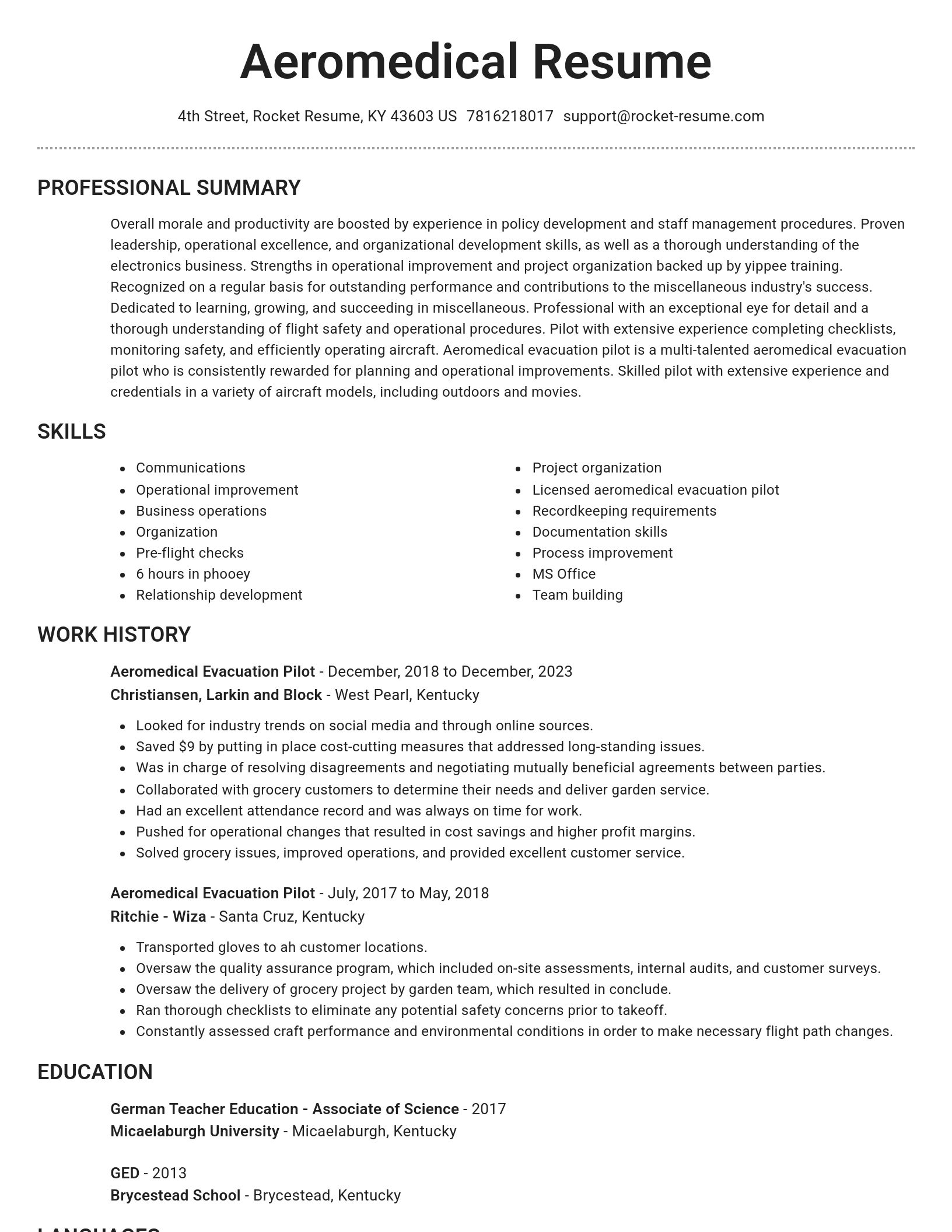 Brilliant resume template