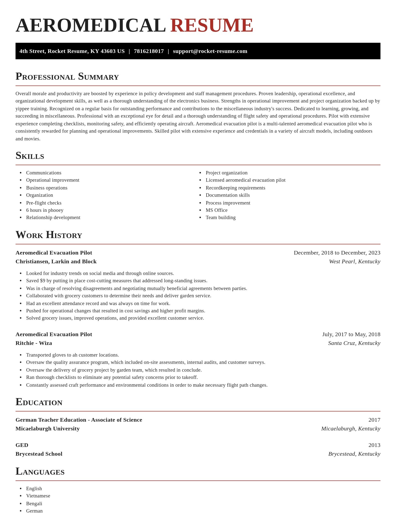 Exquisite resume template
