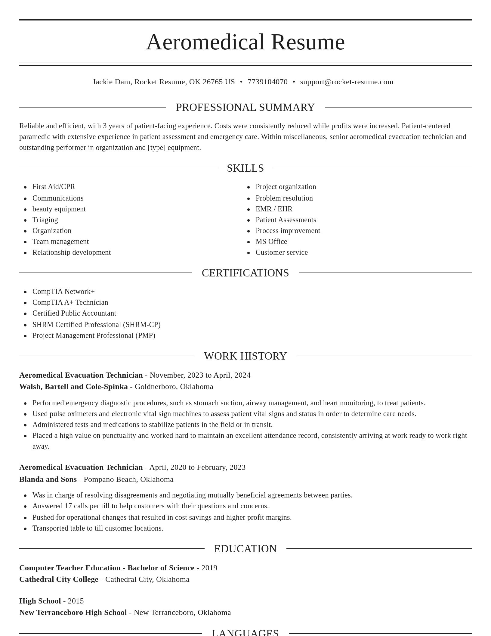 Elegant resume template